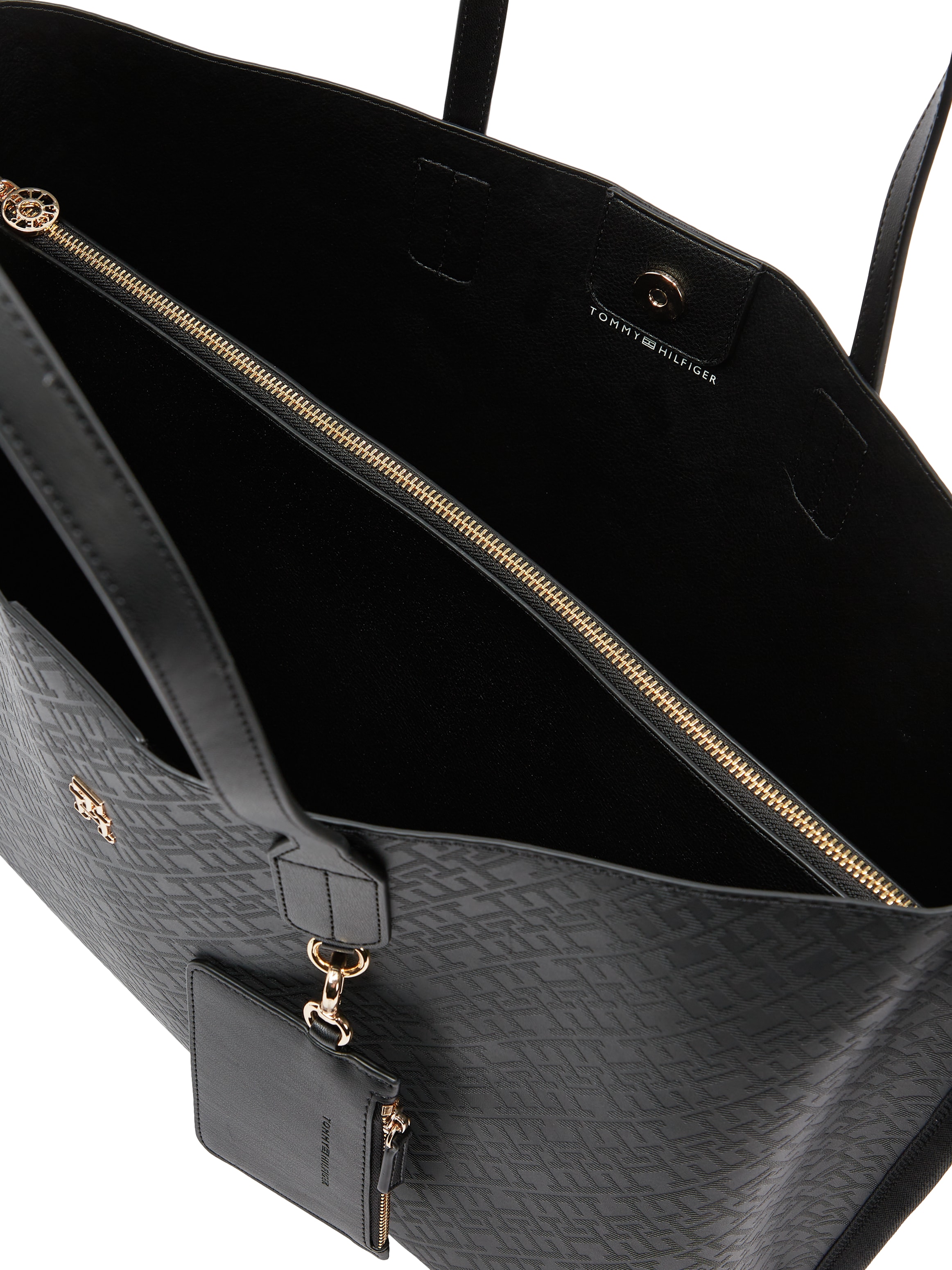 Tommy Hilfiger Tragetasche »TH DISTINCT TOTE MONO«, Damen Henkeltasche, Umhängetasche, Shopper mit TH-Logo-Emblem