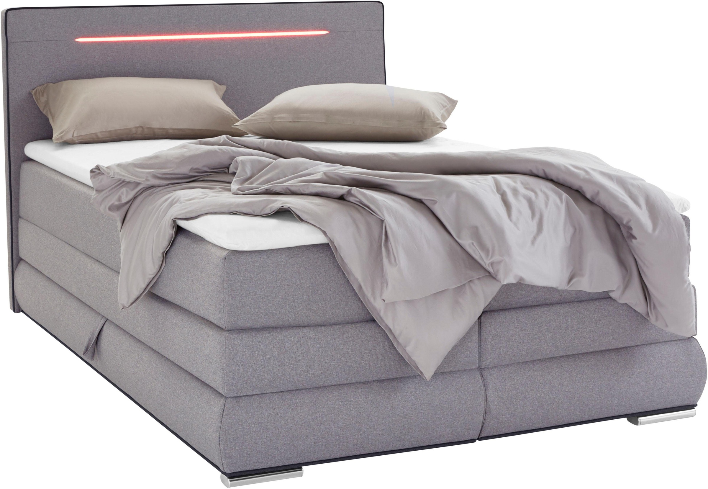 4. Bild von COLLECTION AB Boxspringbett, inkl. Bettkasten, LED-Beleuchtung und Topper