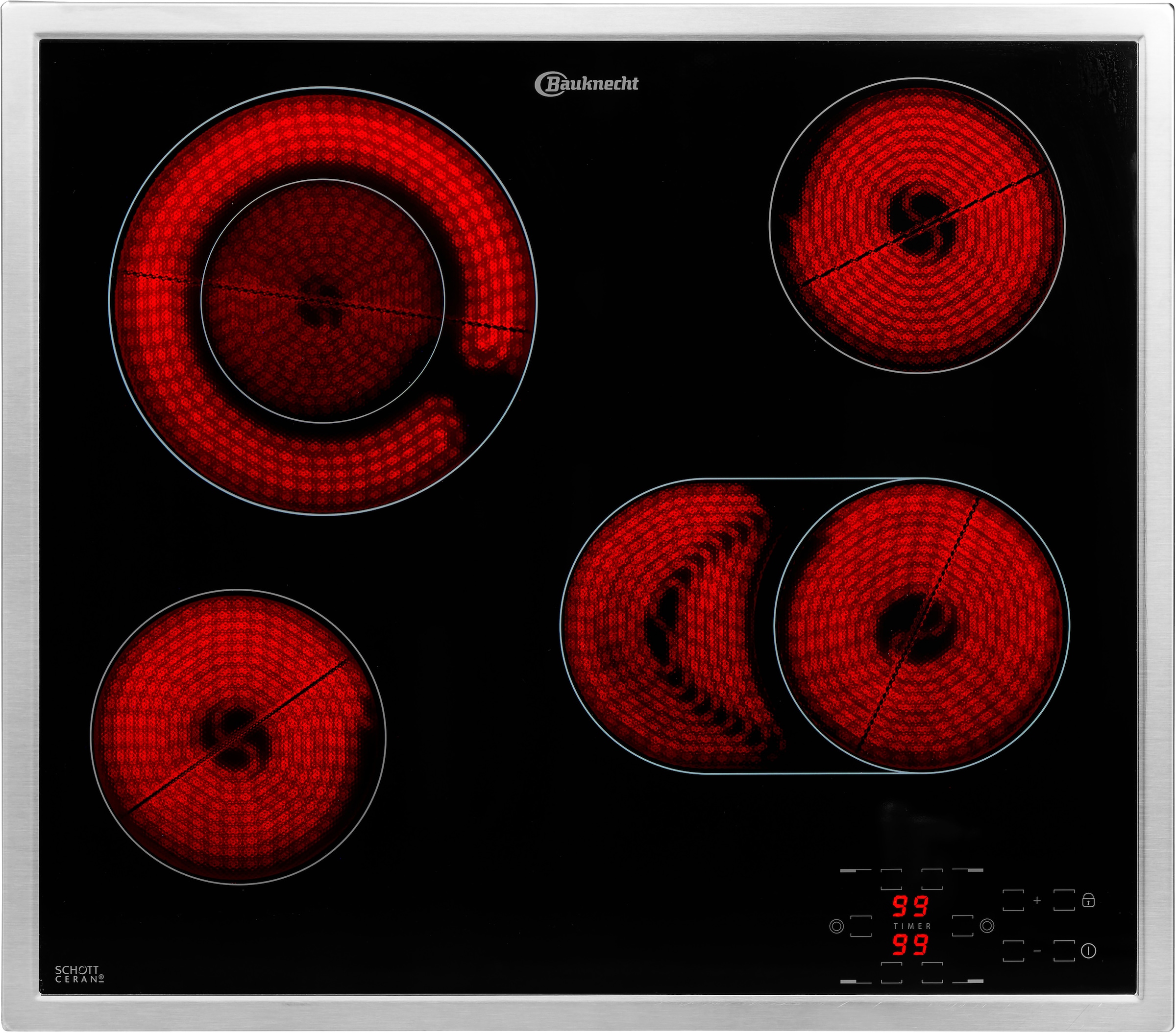 BAUKNECHT Backofen-Set »BAKO 760 Steam IN« mit 1-fach-Teleskopauszug Set, 2 Stk. tlg. GentleSteam - für ein saftiges Inneres und ein knuspriges Äußeres