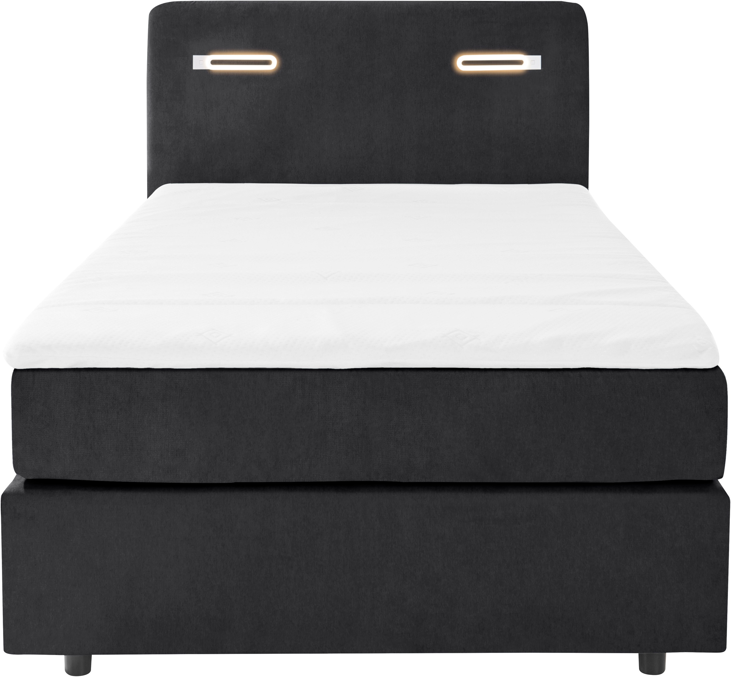 INOSIGN Boxbett »Luan«, Schubkästen, LED-Beleuchtung und Topper, in Breite 120 cm und 180 cm