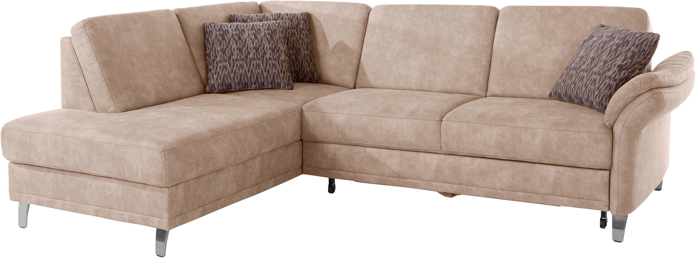 sit&more Ecksofa »Clio L-Form«, wahlweise mit Bettfunktion und Bettkasten, inklusive Federkern