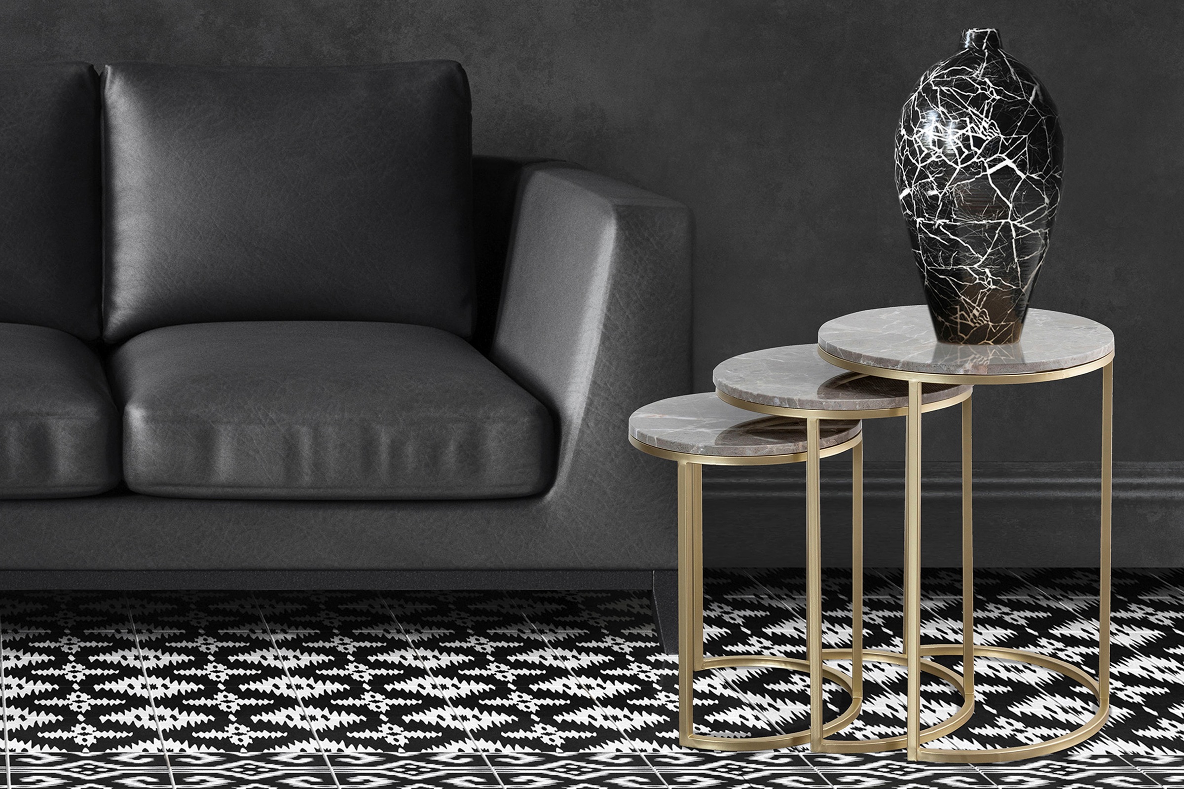 Kayoom Beistelltisch »Tria 125 3er-Set, faszinierend und auflockernd«, (Set günstig online kaufen