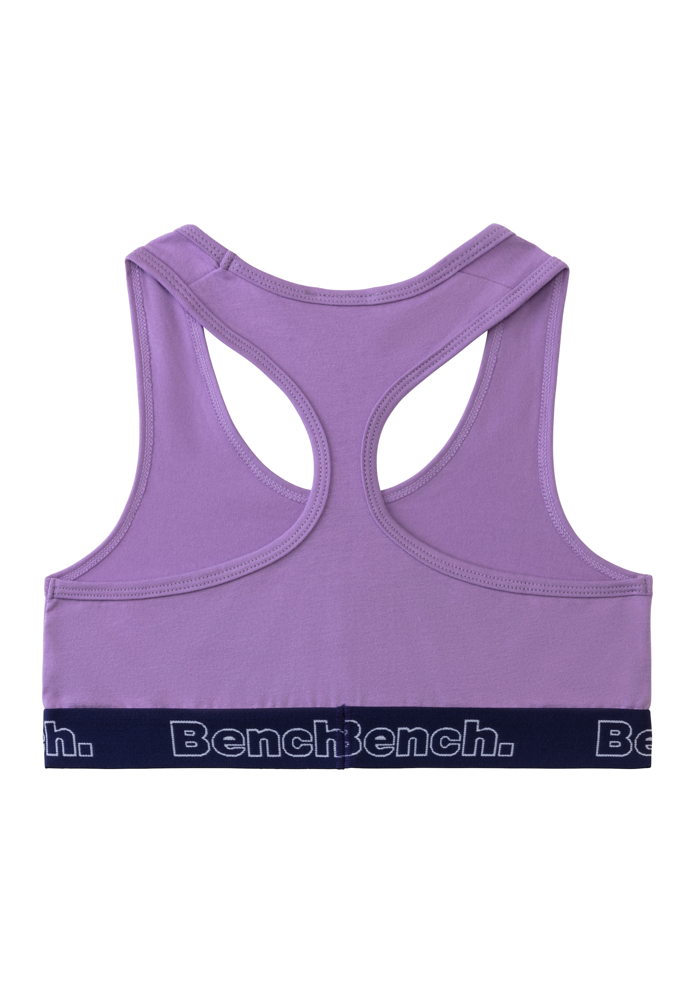 Bench. Bustier Packung, 3 mit kontrastfarbigem Bündchen und Racerback
