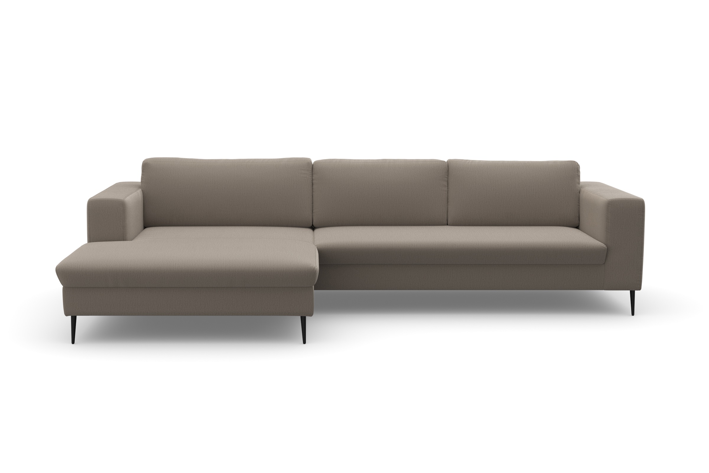 DOMO collection Ecksofa »Modica, zeitlos und elegant, L-Form«, moderne Optik mit extrabreiter Recamiere, auch in Cord