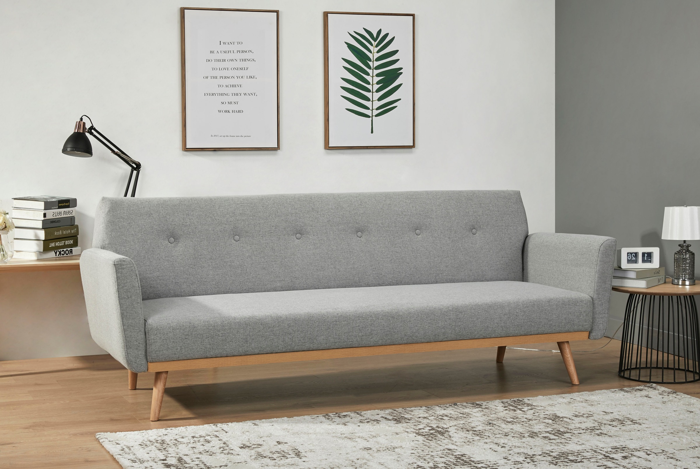 SalesFever Schlafsofa, Knopfheftung an der Rückenfläche günstig online kaufen