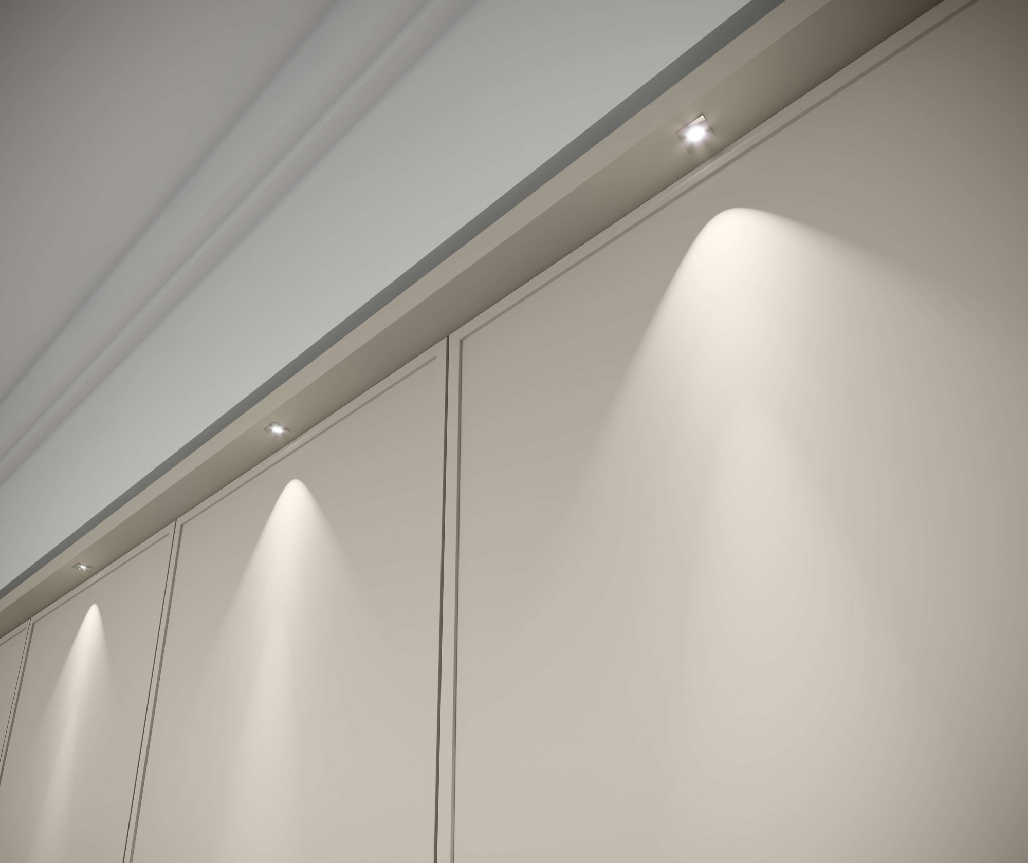 Places of Style Drehtürenschrank »Opera Parsol-Glastüren, LED-Innenbeleuchtung, mit und ohne Kranz«, Glastüren, UV-Lack, LED-Innenbeleuchtung, Soft-Close-Funktion