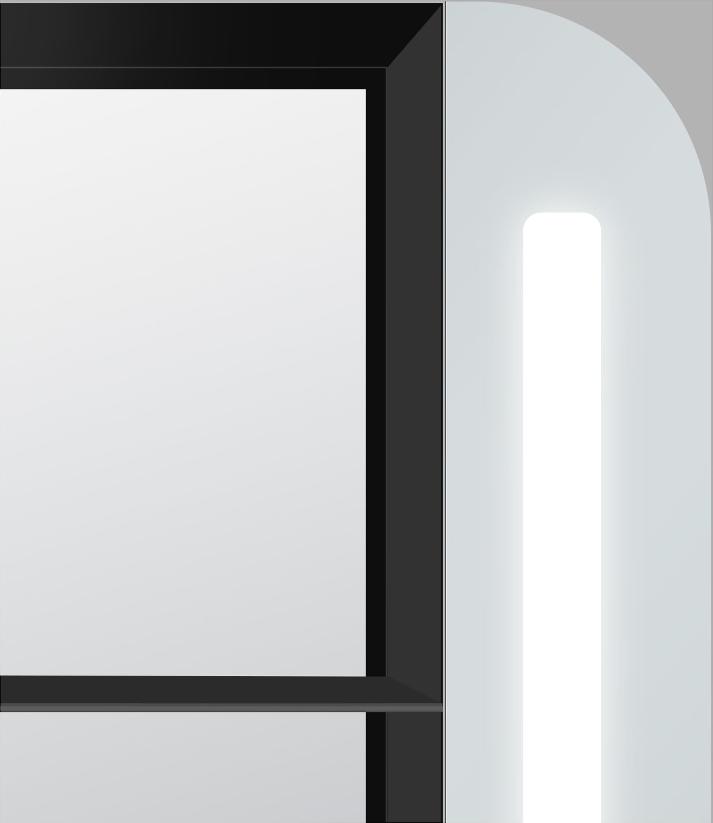 Talos Badezimmerspiegelschrank »Talos Black Linea«, austauschbare LED-Beleuchtung, 60x70cm