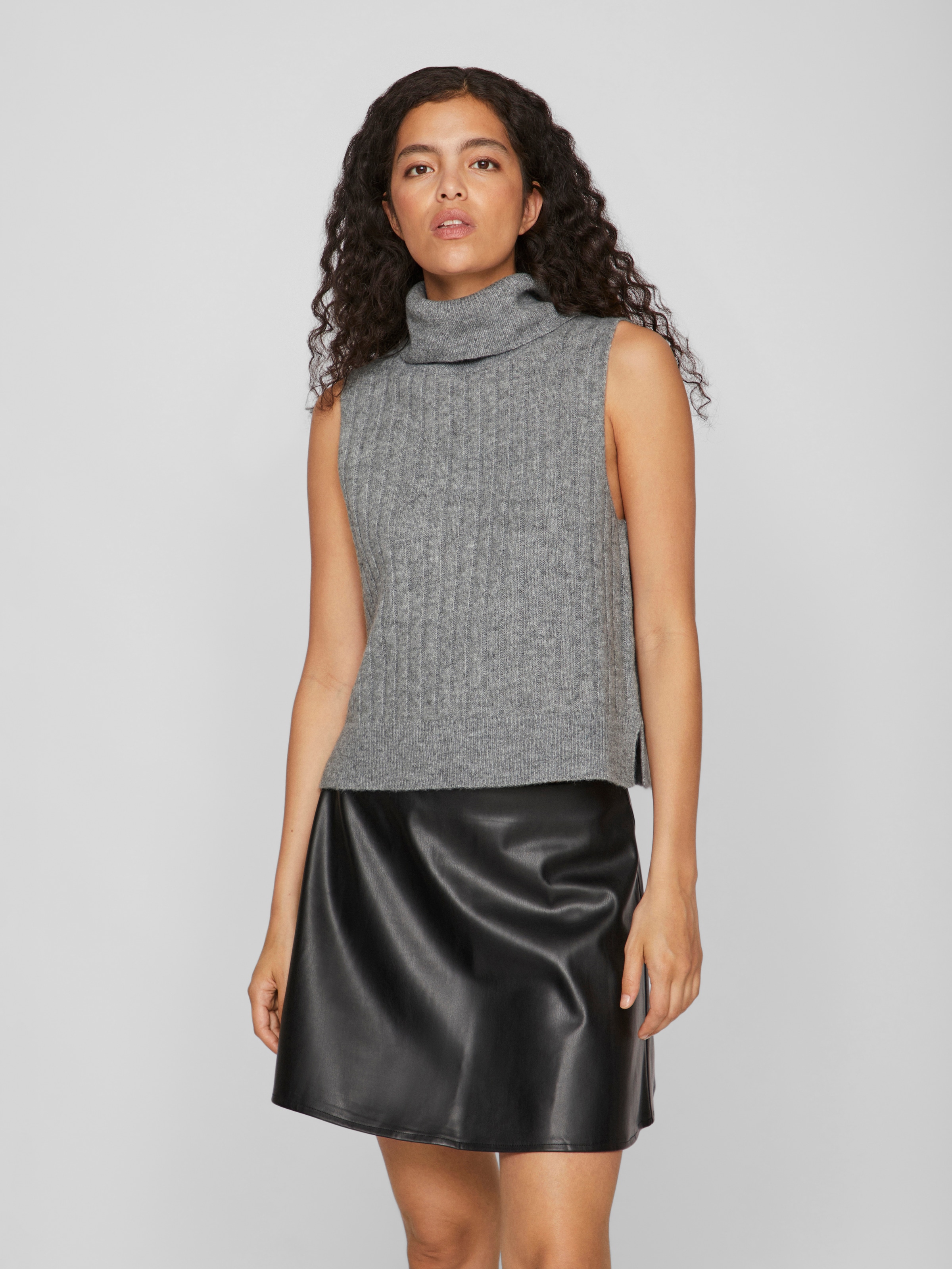 Vila Pullunder »VIBELUNA HIGH NECK S/L KNIT VEST-NOOS«