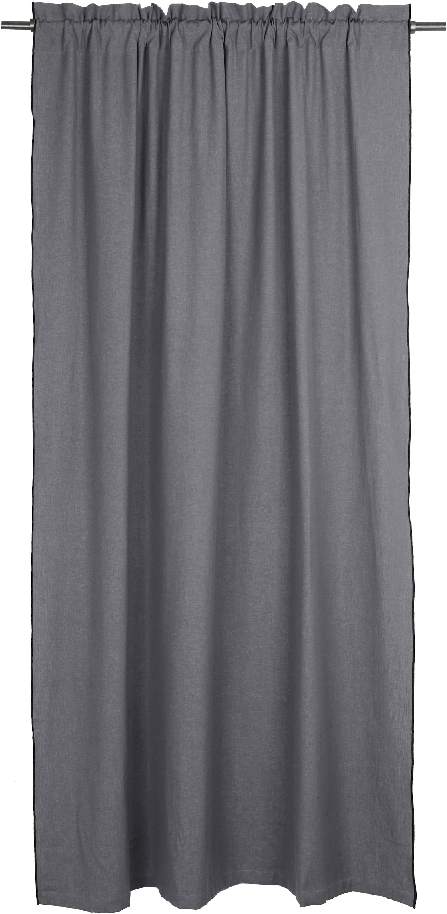 St.), Vorhang blickdicht, verschiedene Unifarben mit (1 »Ellen«, schwarzen Overlocknaht, andas kaufen online Größen