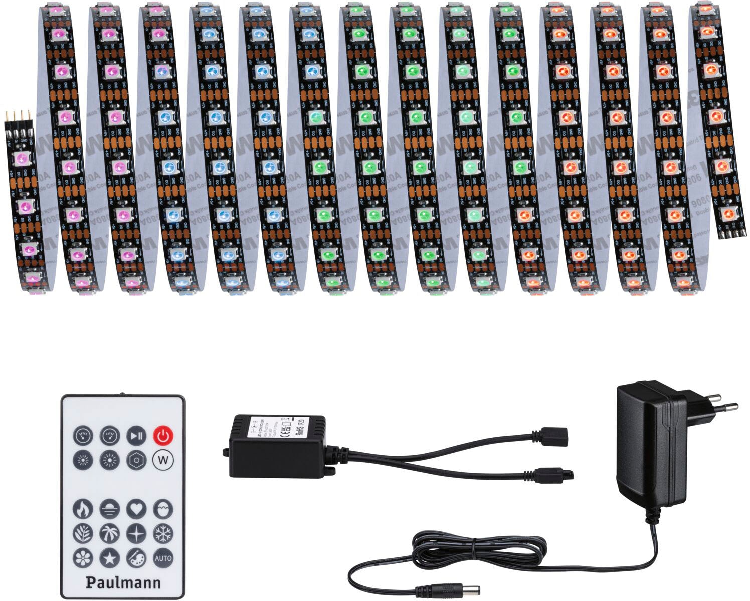 Paulmann LED-Streifen »Dynamic Rainbow RGB 5m 10,5W 60LEDs/m 15VA«, 1 St.-flammig