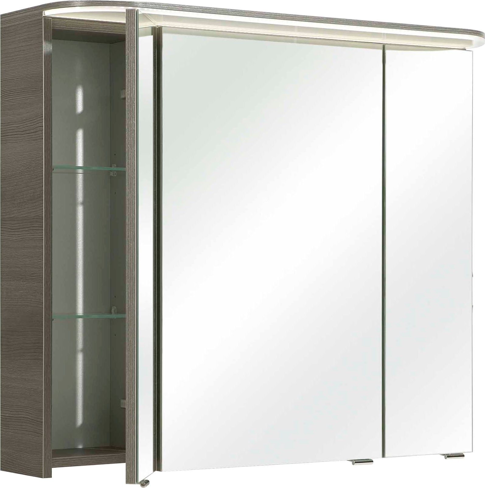 Saphir Badmöbel-Set »Balto Sprint 3-teilig, Mineralmarmor-Waschtisch mit LED-Spiegelschrank«, (4 St.), Badezimmer Set mit Midischrank, inkl Türdämpfer, 4 Türen, 4 Schubladen