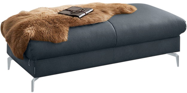 W.SCHILLIG Polsterhocker »piedroo, Designsofa mit tollem Sitzkomfort, bequem, L-Form«, Füße in Silber matt