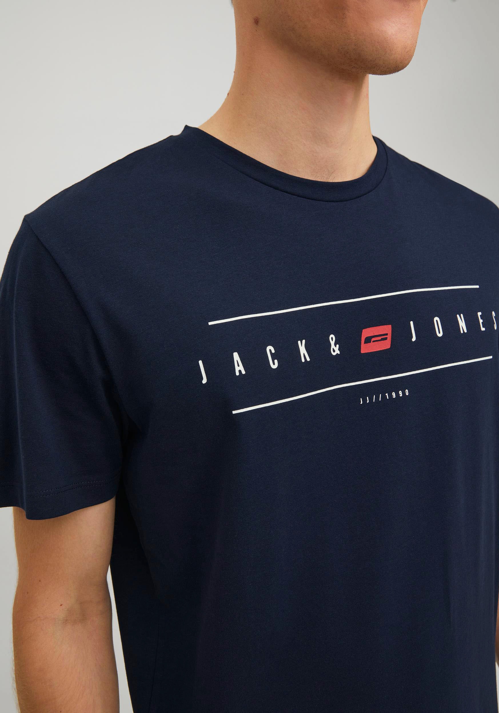 Jack & Jones Kurzarmshirt »JJFLAG TEE SS CREW NECK«