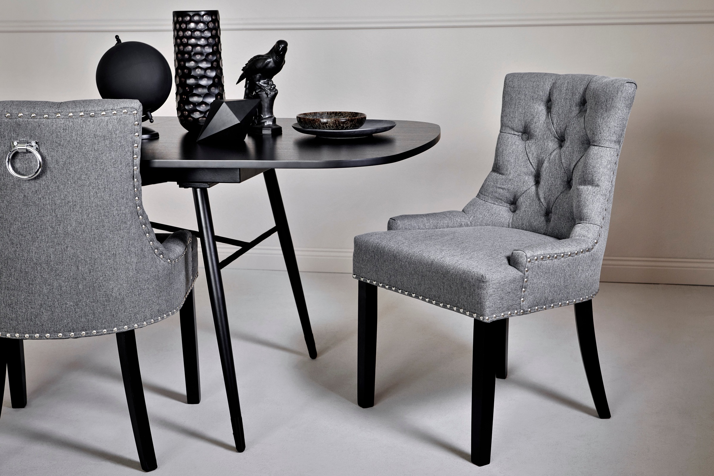 Jahnke Esszimmerstuhl »SAVIK DEVON« () 1 Stk.Chesterfield-Look & Nieten-Opt günstig online kaufen