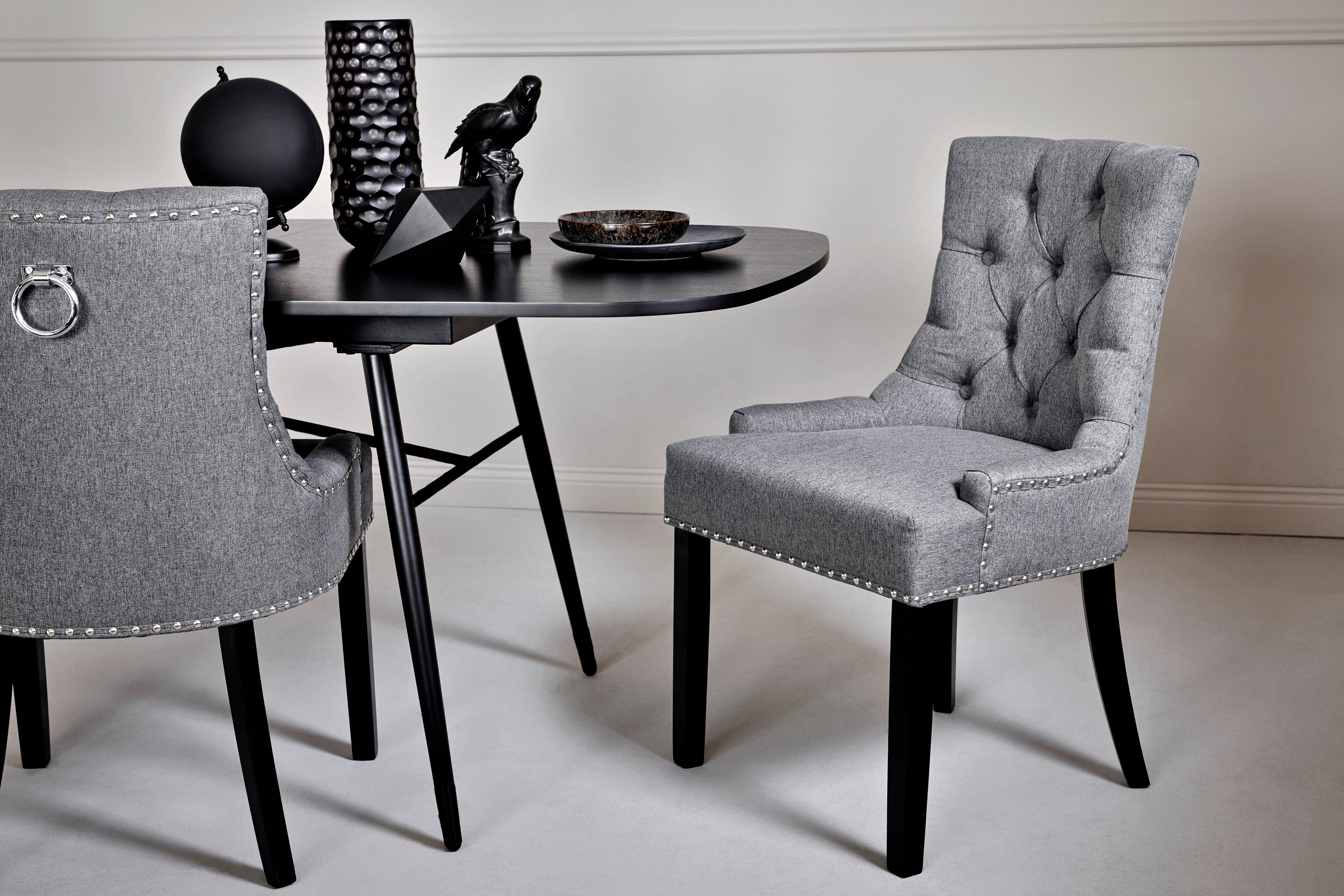 Jahnke Esszimmerstuhl »SAVIK DEVON« () 1 Stk. Webstoff Chesterfield-Look & günstig online kaufen