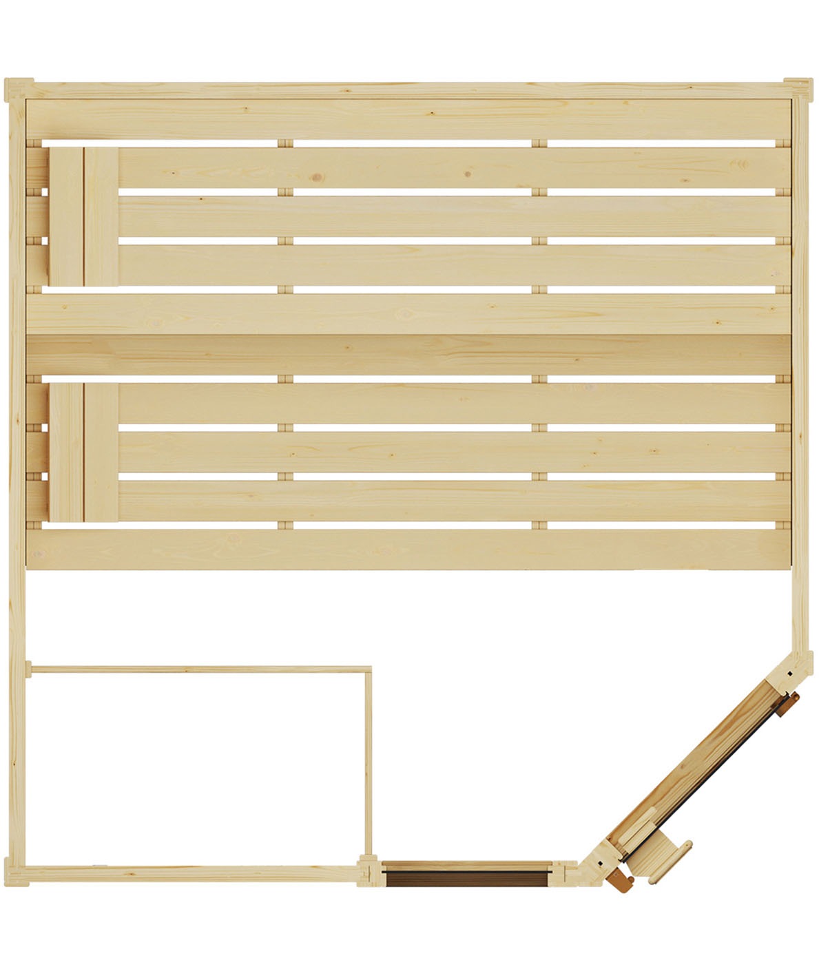 weka Sauna »Massivholzsauna VALIDA Eck 2« Blockbohlen, Fensterelement, moderne Ganzglastür