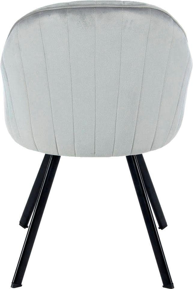 Kayoom Stuhl »Jodie 125 2er-Set, Sitzfläche mit Polsterung«, (Set), 2 St., samtweicher Bezug, bequem, einfarbiges Design