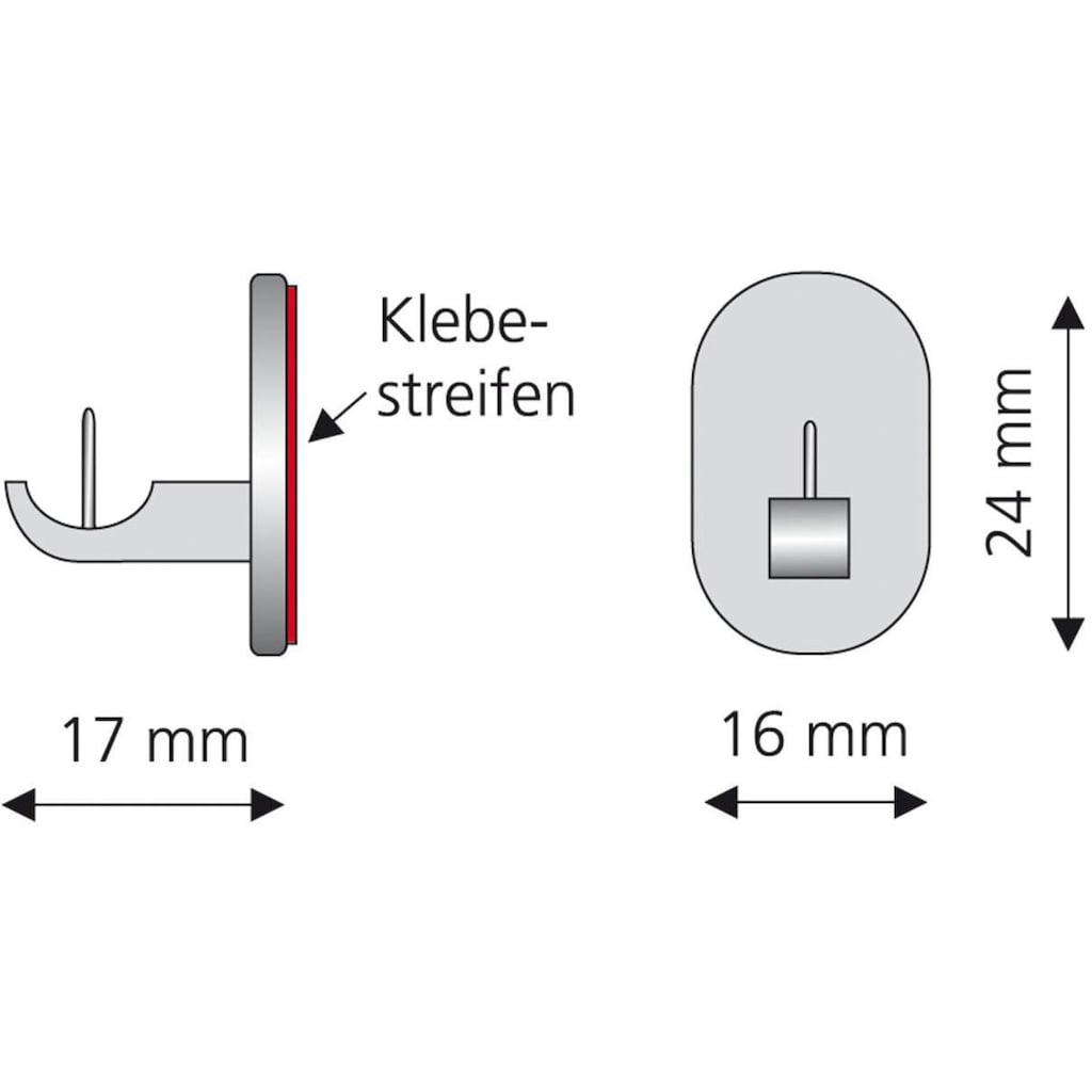 Liedeco Klebeträger, (Set, 2 St.)