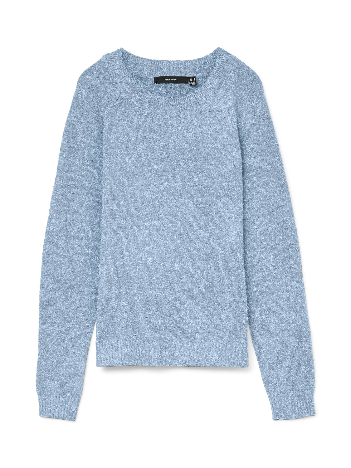 Vero Moda Rundhalspullover »VMDOFFY LS O-NECK BLOUSE GA NOOS« Materialmix, regular fit