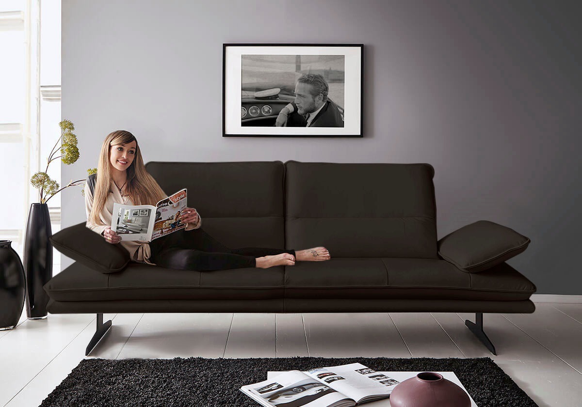 W.SCHILLIG 2,5-Sitzer »broadway, Designsofa mit tollem Sitzkomfort«, Sitztiefenverstellung, Kopfteil- & Seitenteilverstellung, Breite 216cm