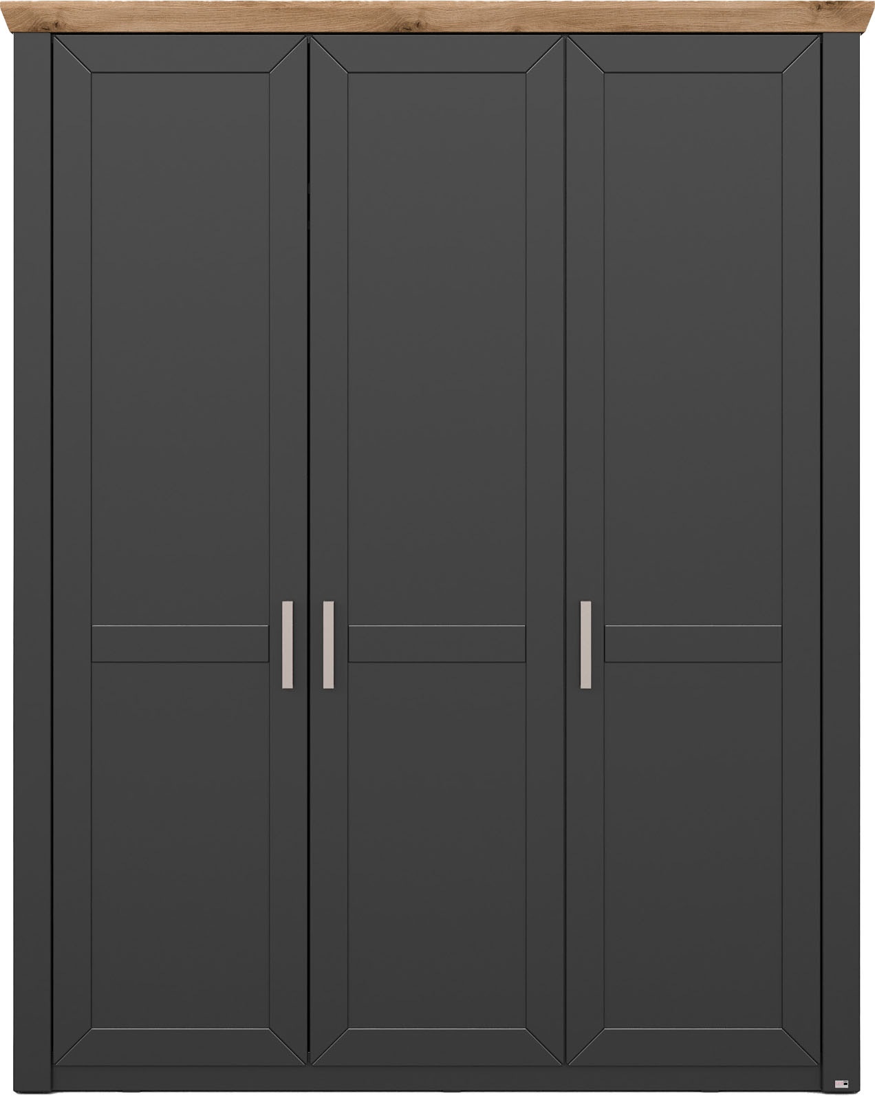 set one by Musterring Kleiderschrank »York Schlafen«, (1 St.), mit Holztüren und Kranz in Eiche, versch. Breiten, Höhe 207 x T60cm