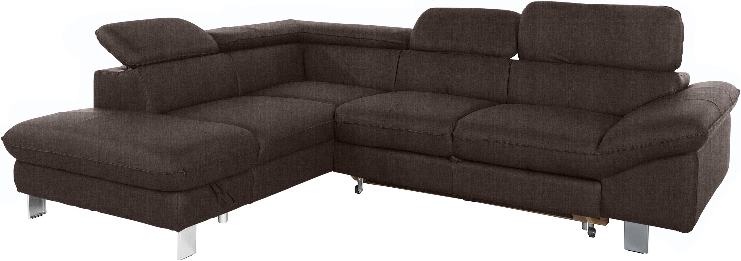 COTTA Ecksofa »Driver L-Form«, mit Kopfteilverstellung, wahlweise mit Bettfunktion & Bettkasten