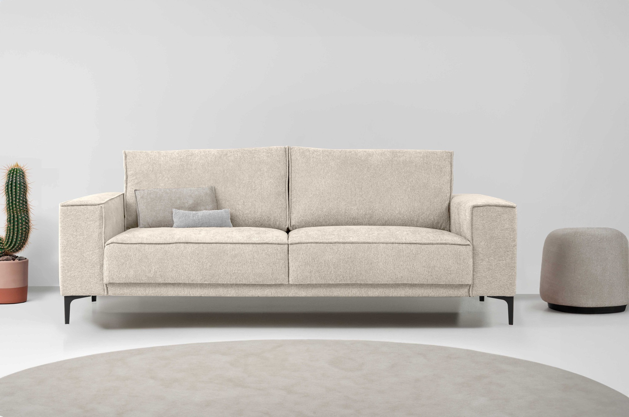 Places of Style 3-Sitzer »3er Sofa Oland, Struktur, Flachgewebe, Luxus-Micr günstig online kaufen
