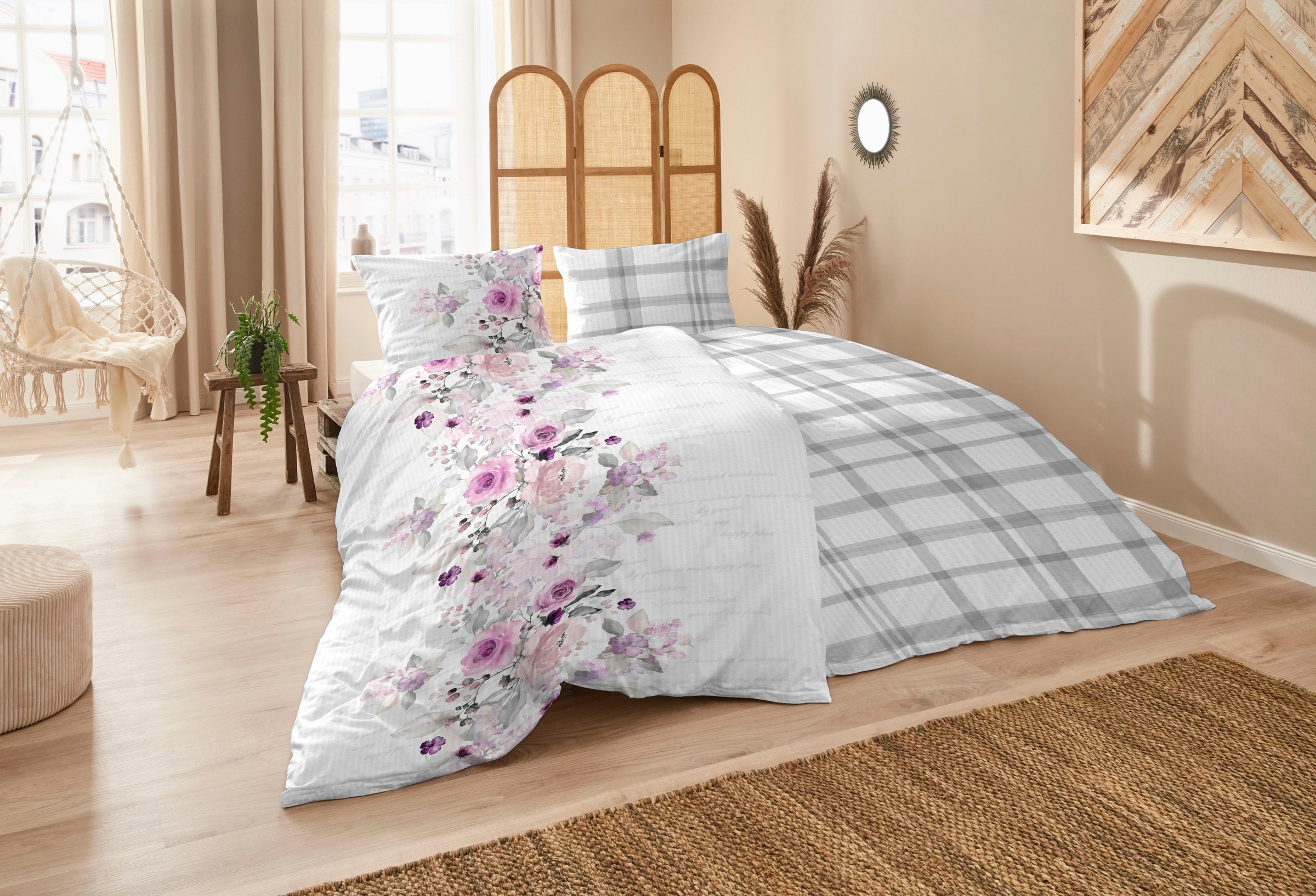 Primera Bettwäsche »Primera Soft-Seersucker-Bettwäsche Casilla«, in einem klassischen Karo-Design