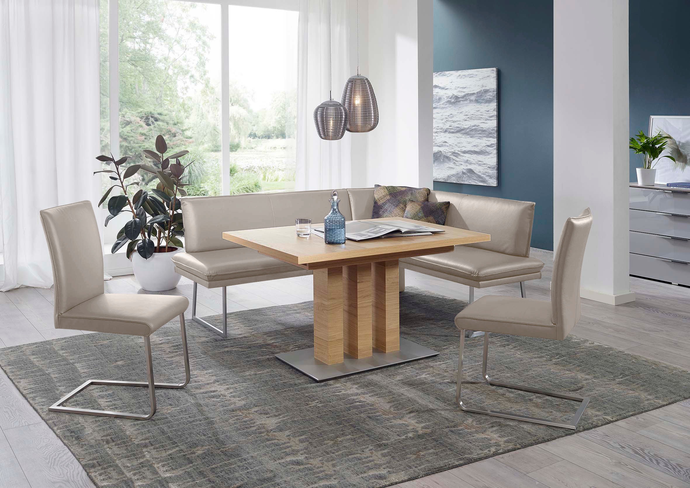 K+W Komfort & Wohnen Essgruppe »Santos III« 4 Stk. tlg. gepolsterte Eckbank günstig online kaufen