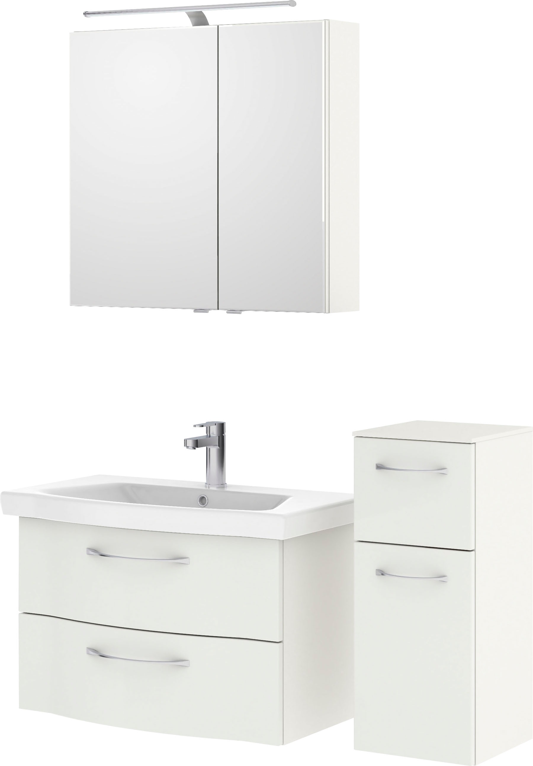 Saphir Badmöbel-Set »6005 Sprint 3-teilig, Keramik-Waschtisch mit LED-Spieg günstig online kaufen