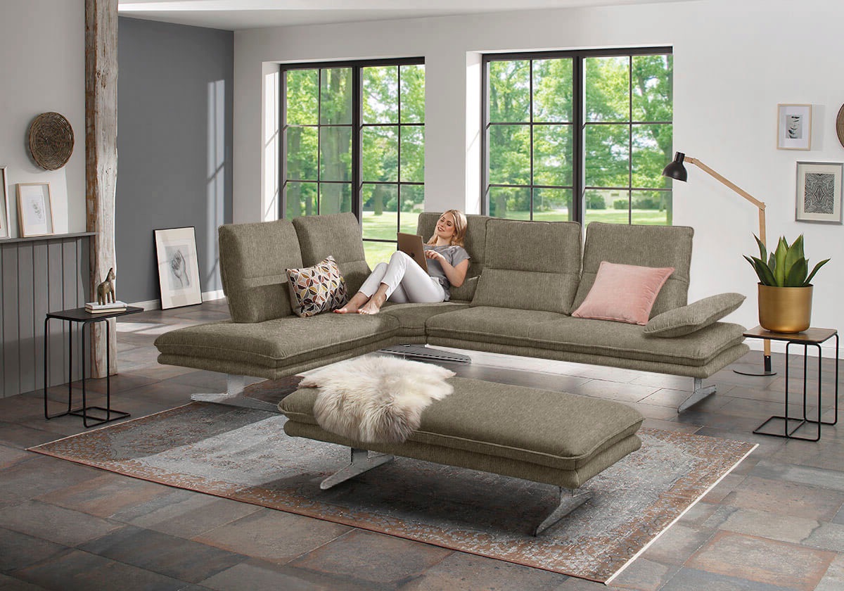 W.SCHILLIG Ecksofa »broadway, Designsofa, mit tollem Sitzkomfort, L-Form«, günstig online kaufen