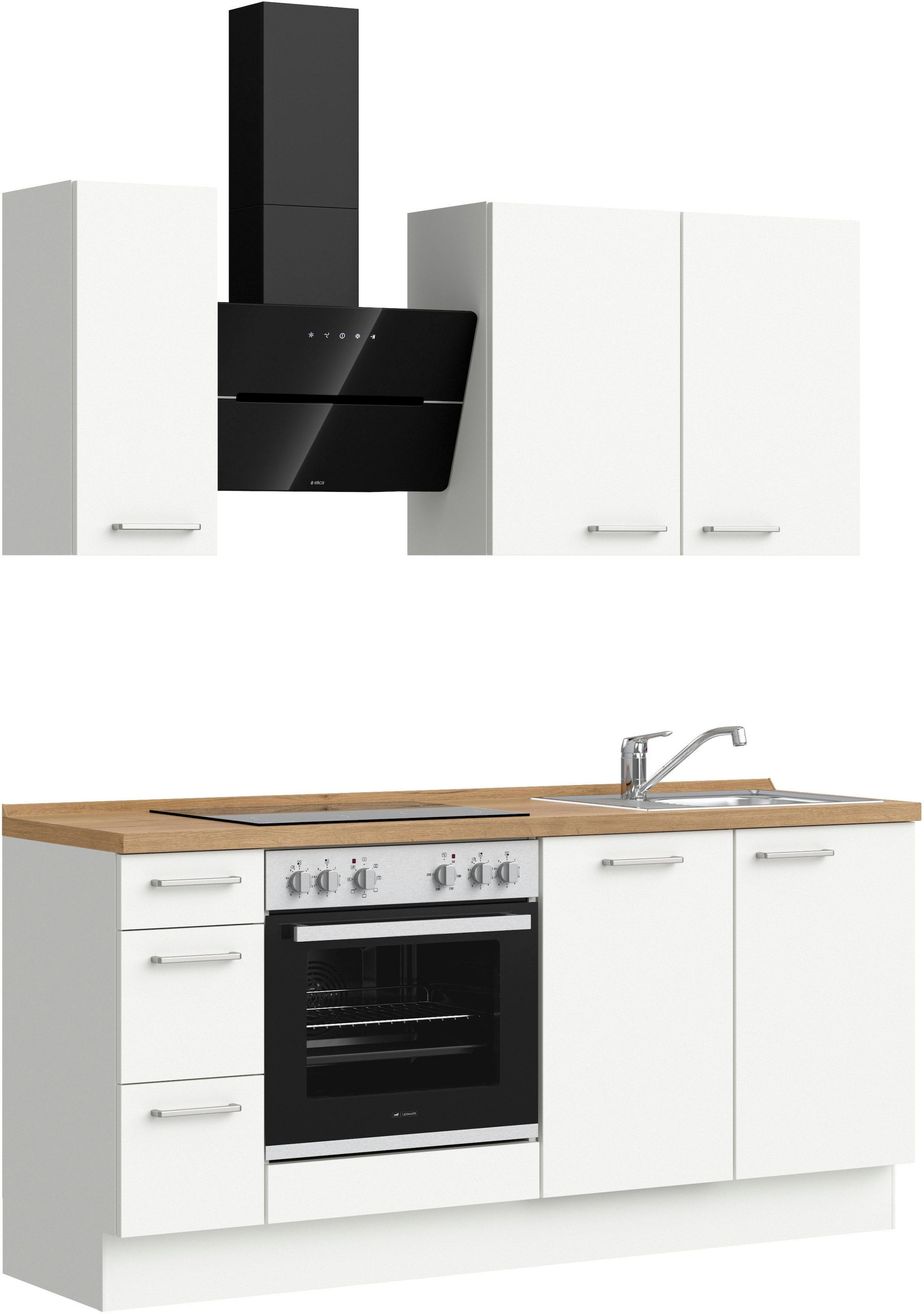nobilia® Küchenzeile »"Touch II"«, vormontiert, Ausrichtung wählbar, Breite 180 cm, wahlw. mit E-Geräten