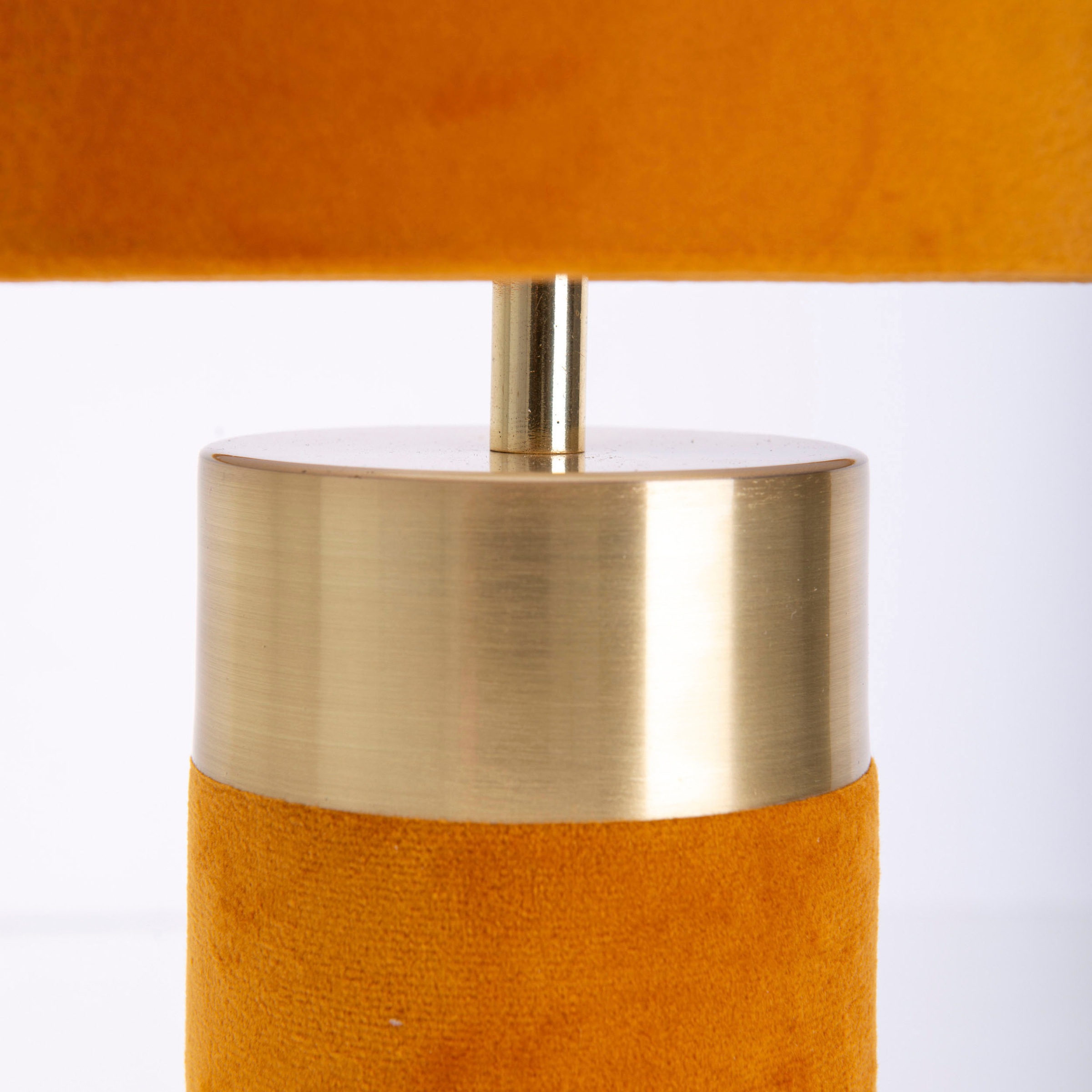 näve Tischleuchte »Bordo«, 1 flammig, Leuchtmittel E14 | ohne Leuchtmittel, 1xE14, Textilschirm braun, Fuß braun golden, H: 32cm, Zuleitung 150cm