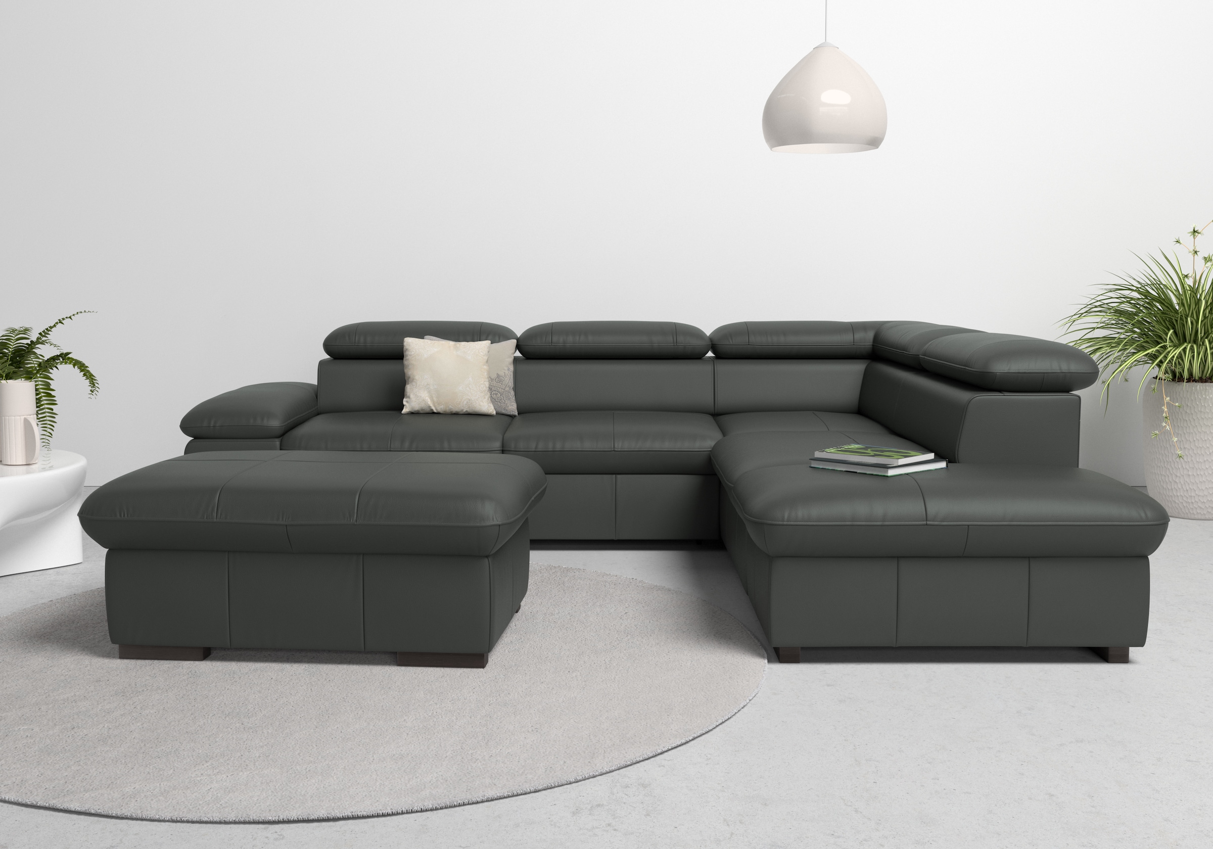 Home affaire Ecksofa »Alberto L-Form«, mit Kopfteilverstellung, wahlweise m günstig online kaufen