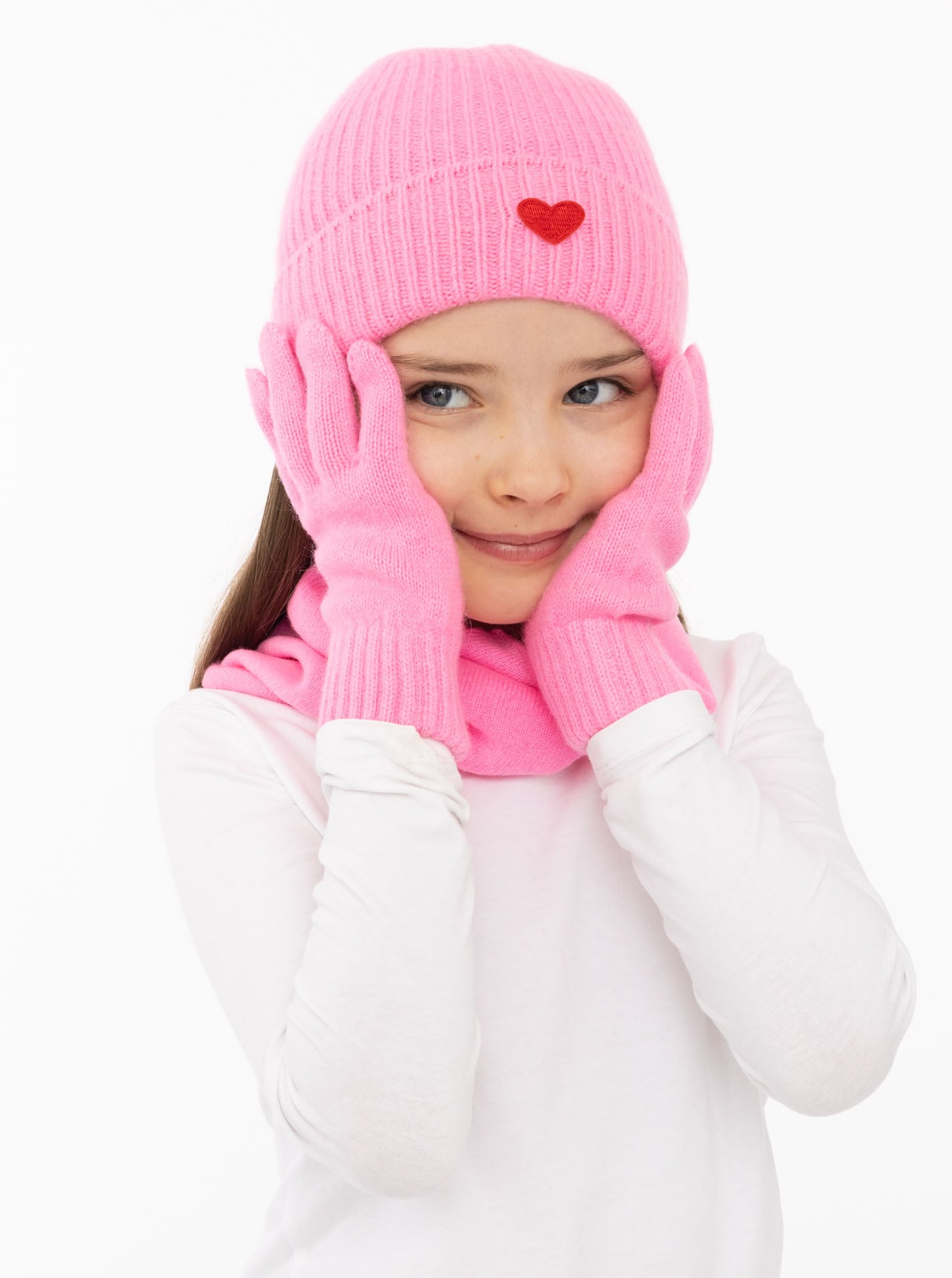 Zwillingsherz Strickhandschuhe, Kids-Kaschmir Handschuhe