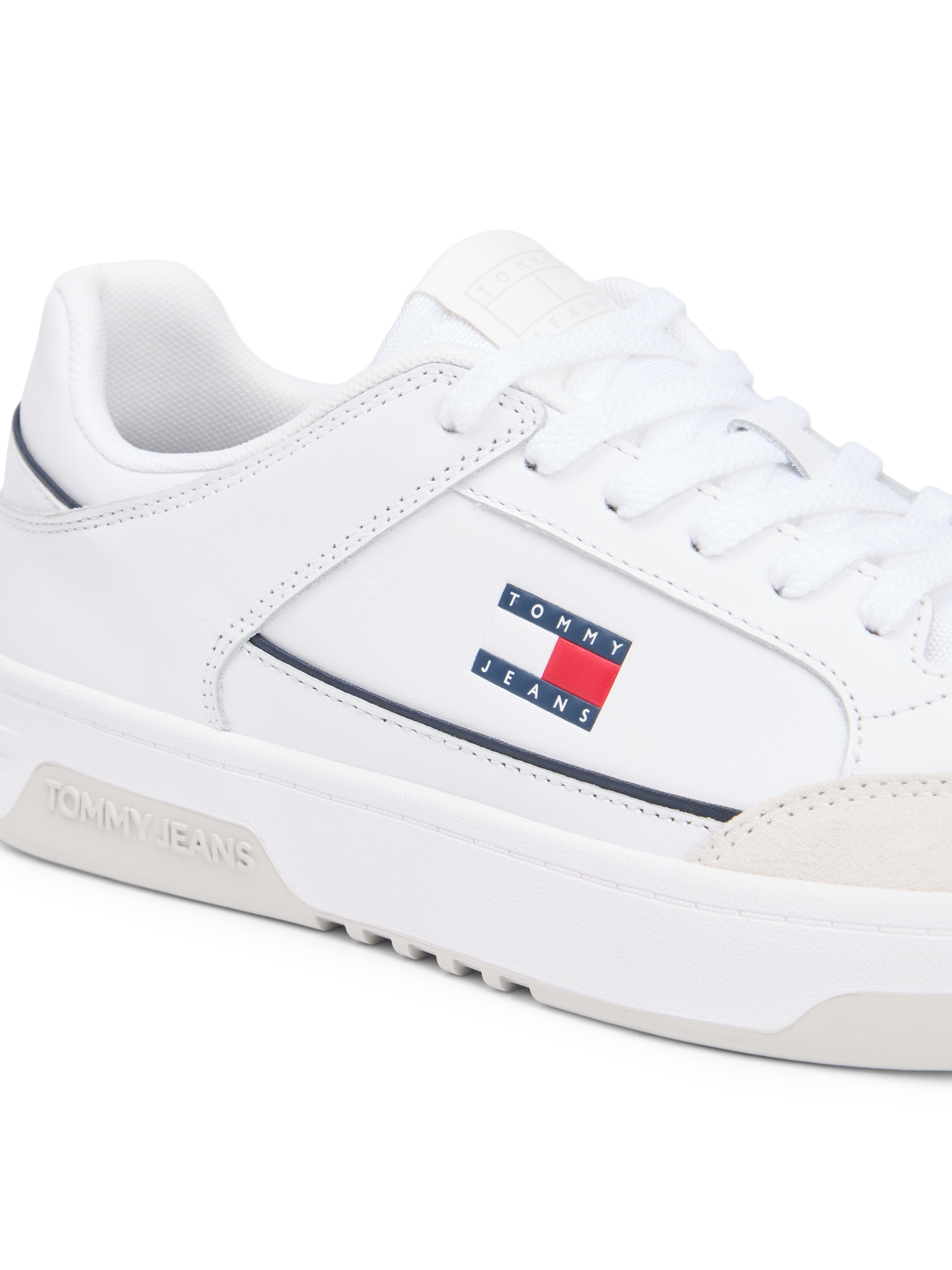 Tommy Jeans Sneaker »TJM CUPSOLE LEATHER«  , Freizeitschuh, Halbschuh, Schnürschuh mit seitlicher Logoflagge