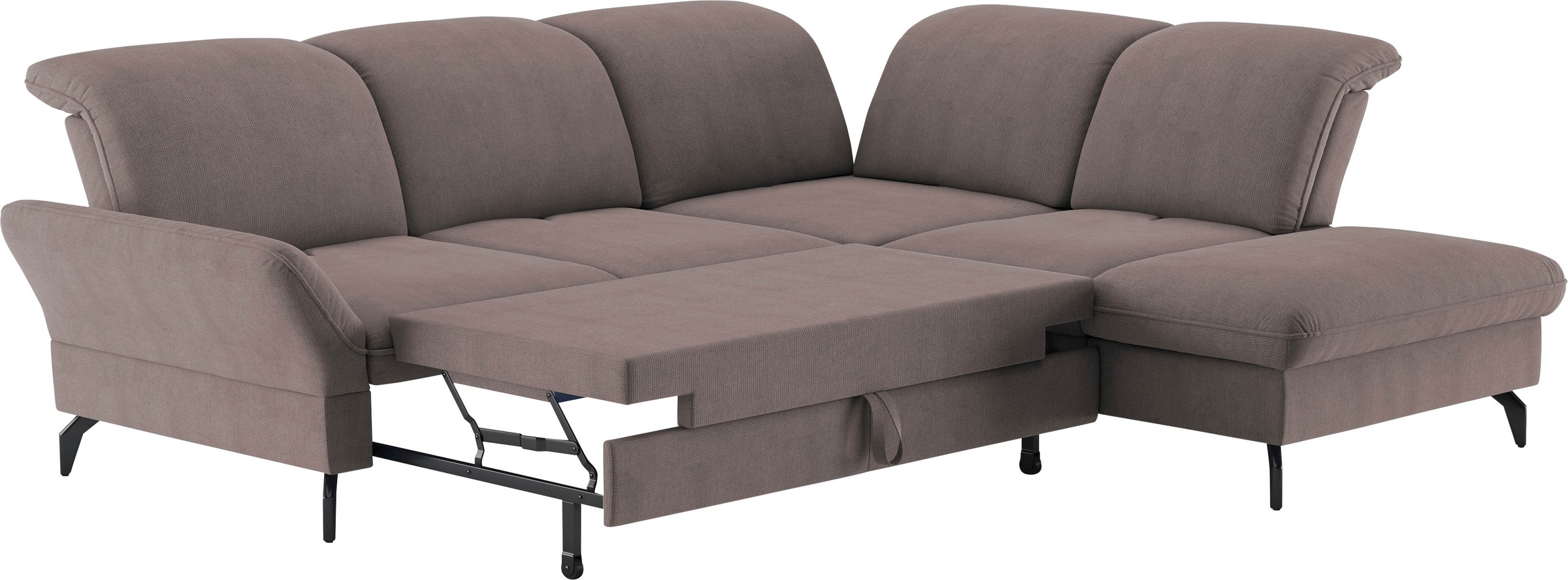 sit&more Ecksofa »Leandro L-Form«, Wahlweise mit Bett-, Kopfteil - und Armlehnfunktion, sowie Stauraum