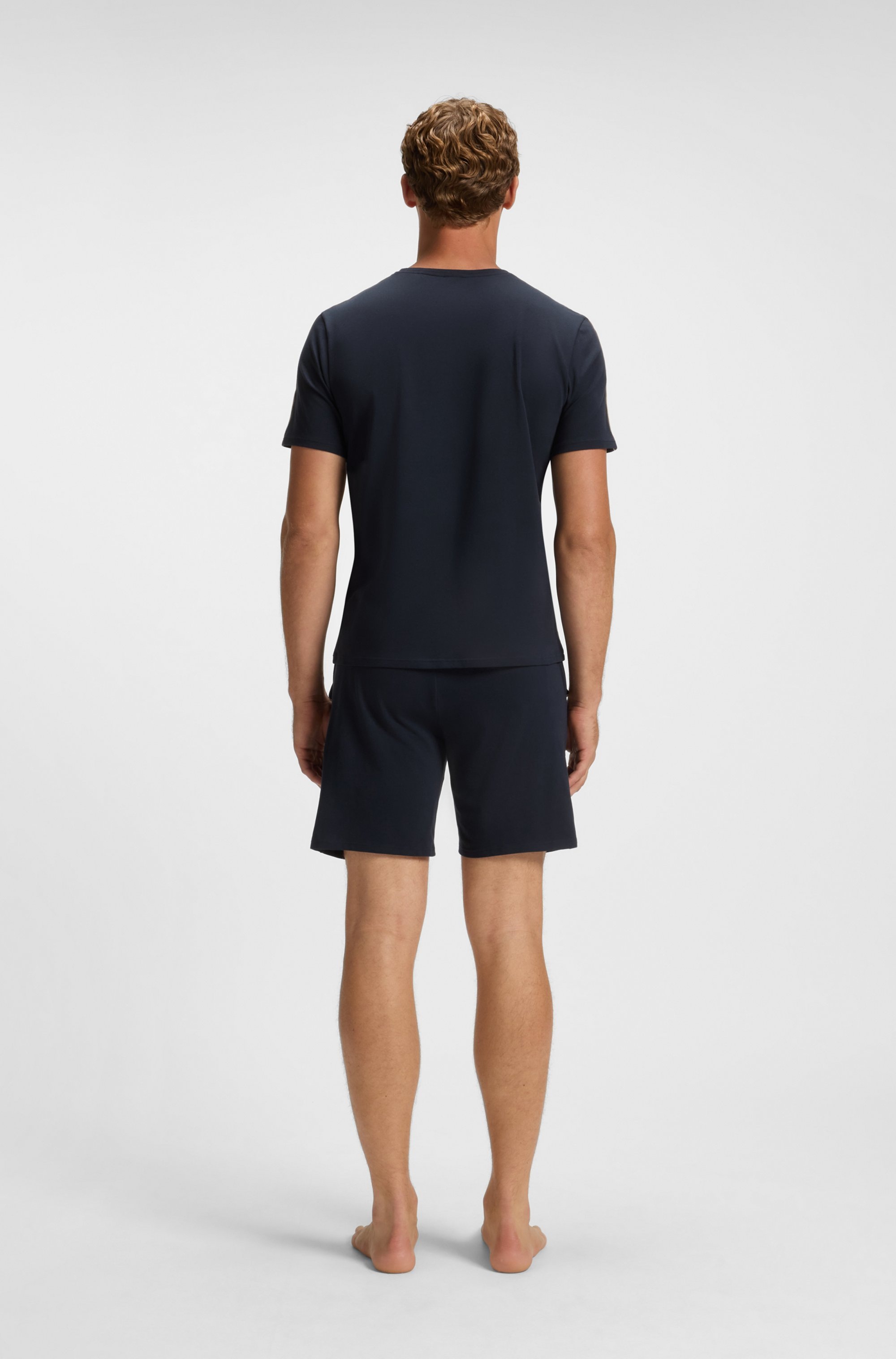 BOSS T-Shirt »Unique« aus elastischer Baumwolle mit Tape-Details, regular fit
