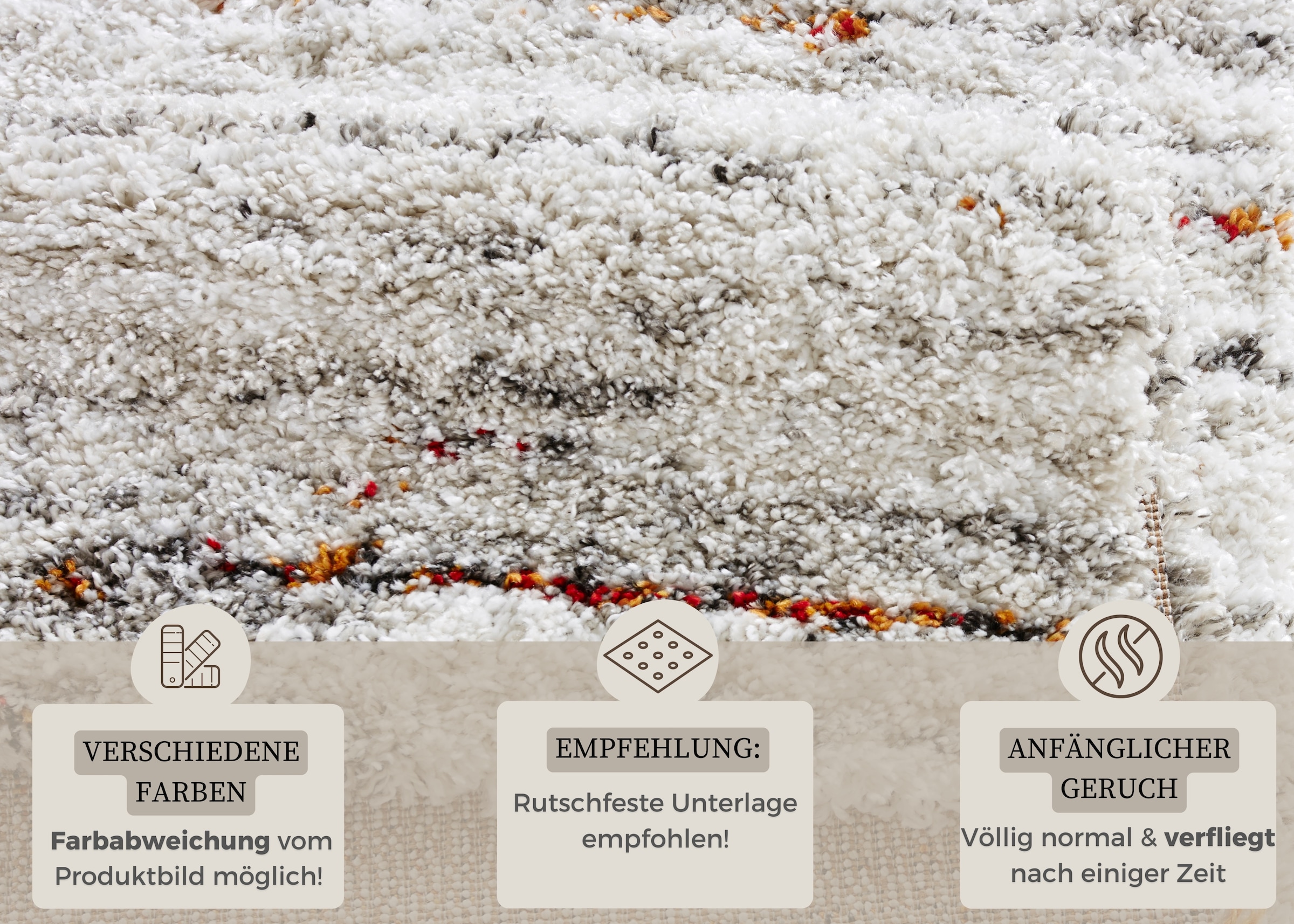 HANSE Home Hochflor-Teppich »Delight«, rechteckig, 30 mm Höhe, Shaggy, Weich, Meliert, Flauschig, Flokati, Wohnzimmer, Schlafzimmer
