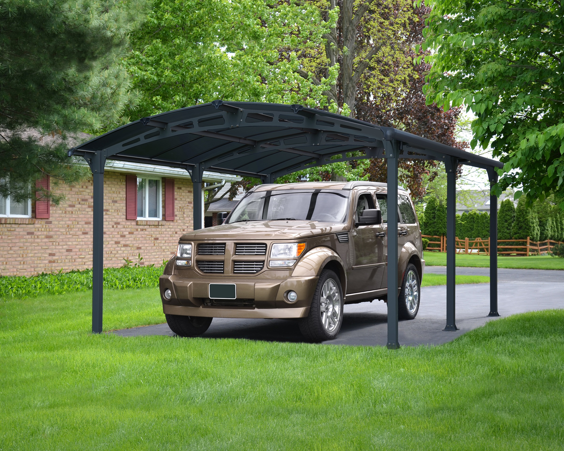 Palram - Canopia Einzelcarport »Arcadia« Aluminium 325 cm Anthrazit wartung günstig online kaufen