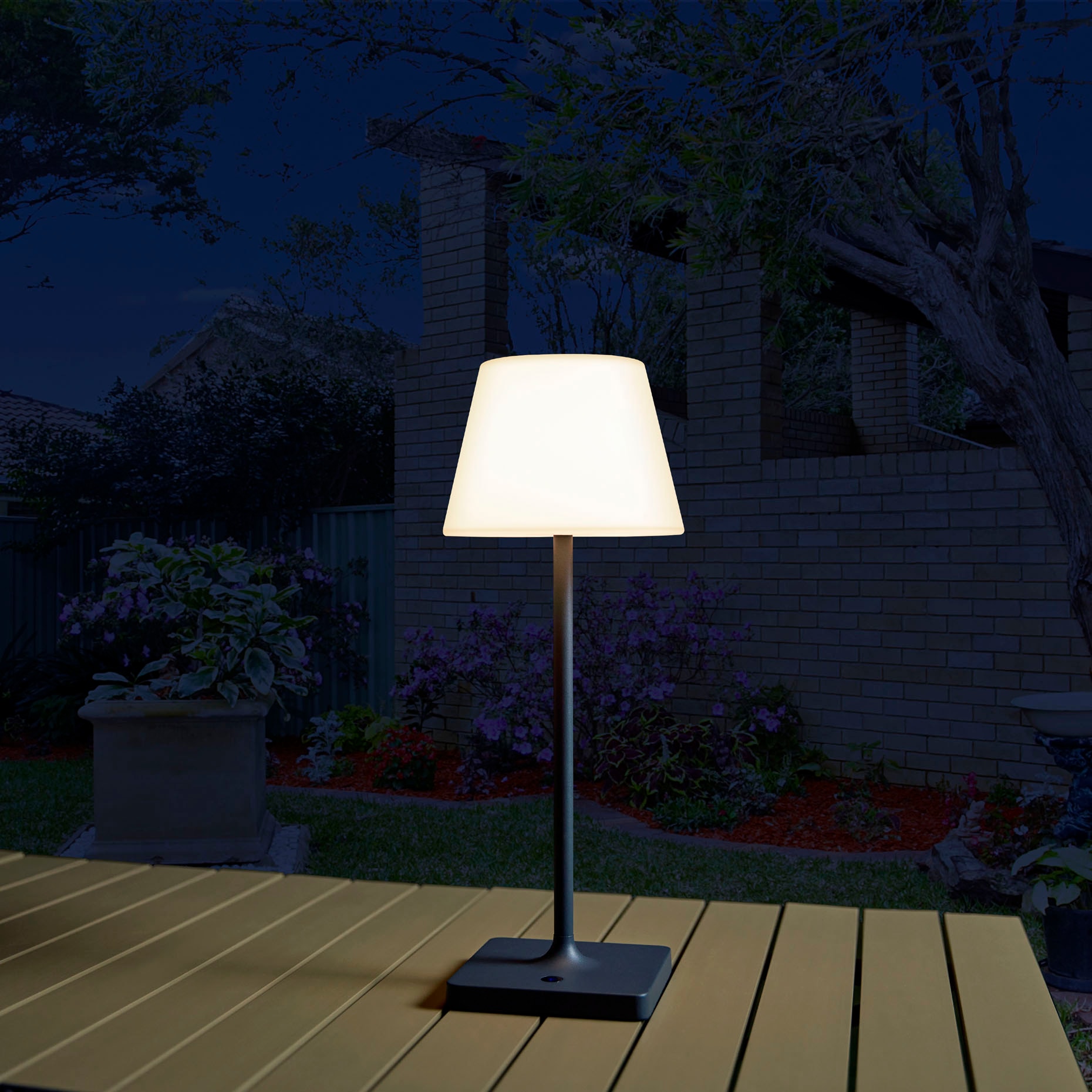 Paco Home Tischleuchte »CHRIS«, In Und Outdoor Garten LED Akku Leuchte Aufladbar IP44 dimmbar