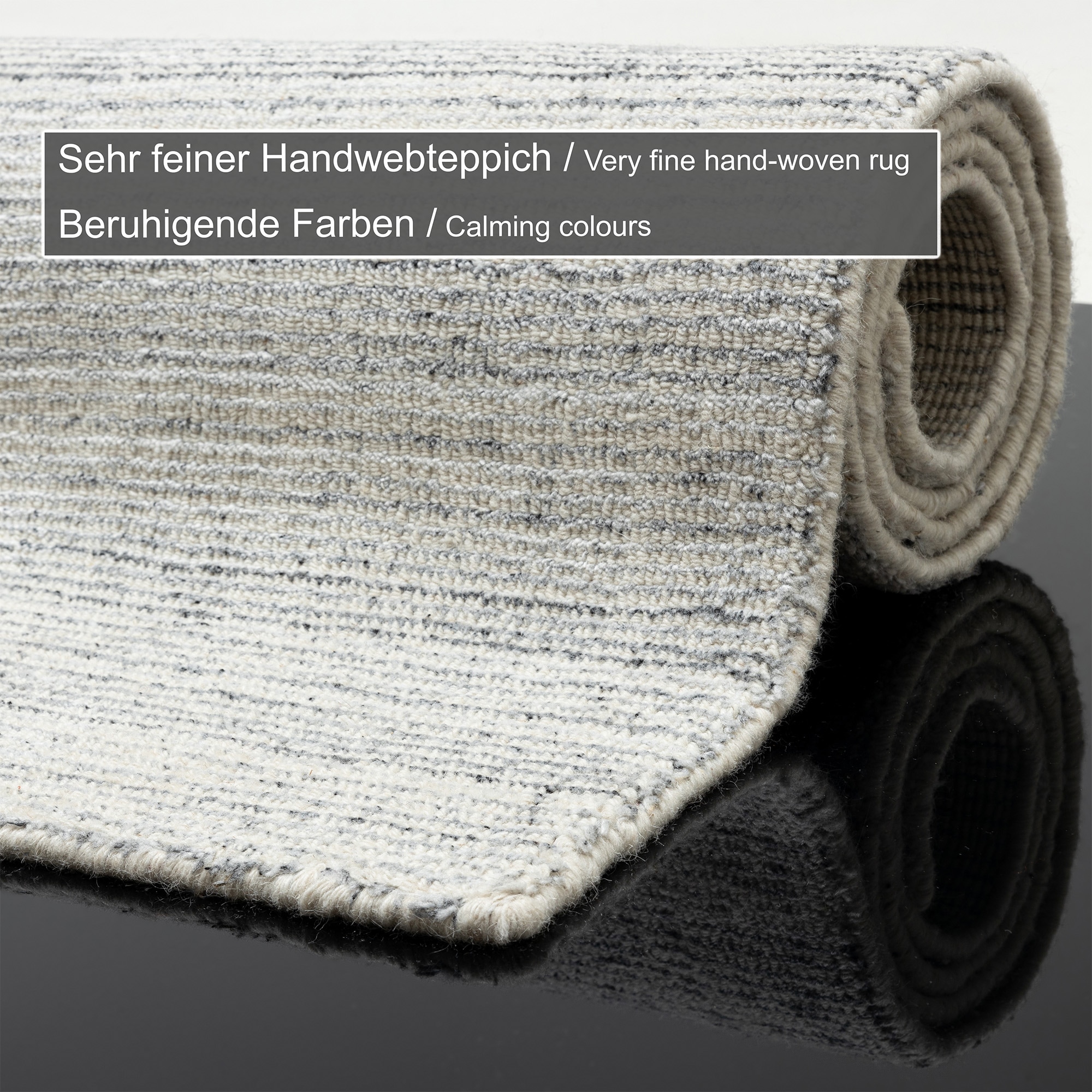 THEKO Teppich »Boston UNI« rechteckig 13 mm Höhe Handwebteppich, meliert, weiche Qualität, 60% Viskose, handgewebt