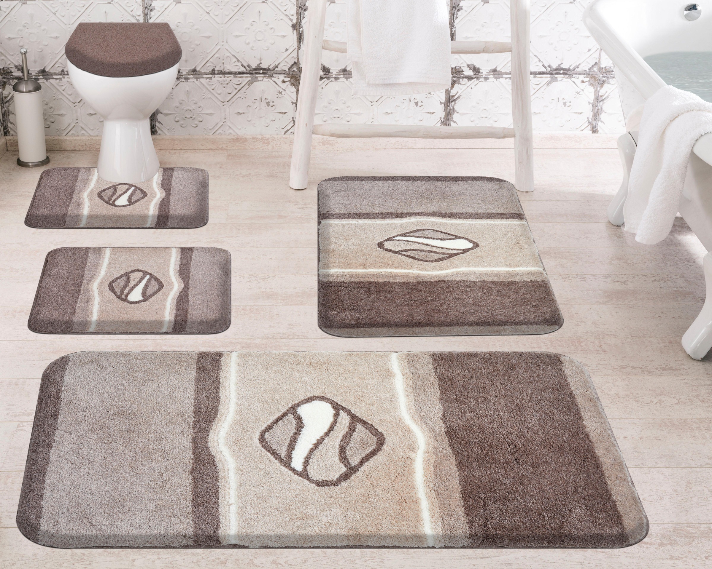 Grund Badematte »Jewel« Höhe 24 mm rutschhemmend beschichtet fußbodenheizun günstig online kaufen