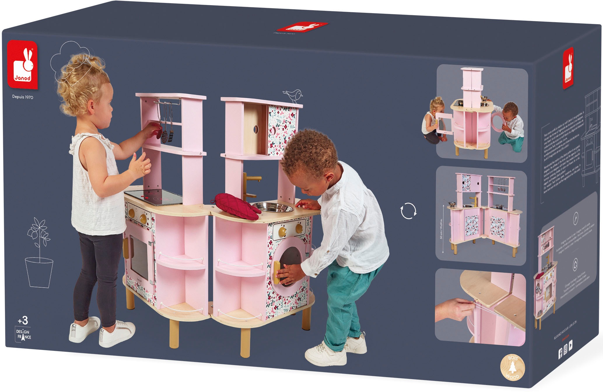 Janod Spielküche »Twist«, beiseitig bespielbar; mit Licht und Sound