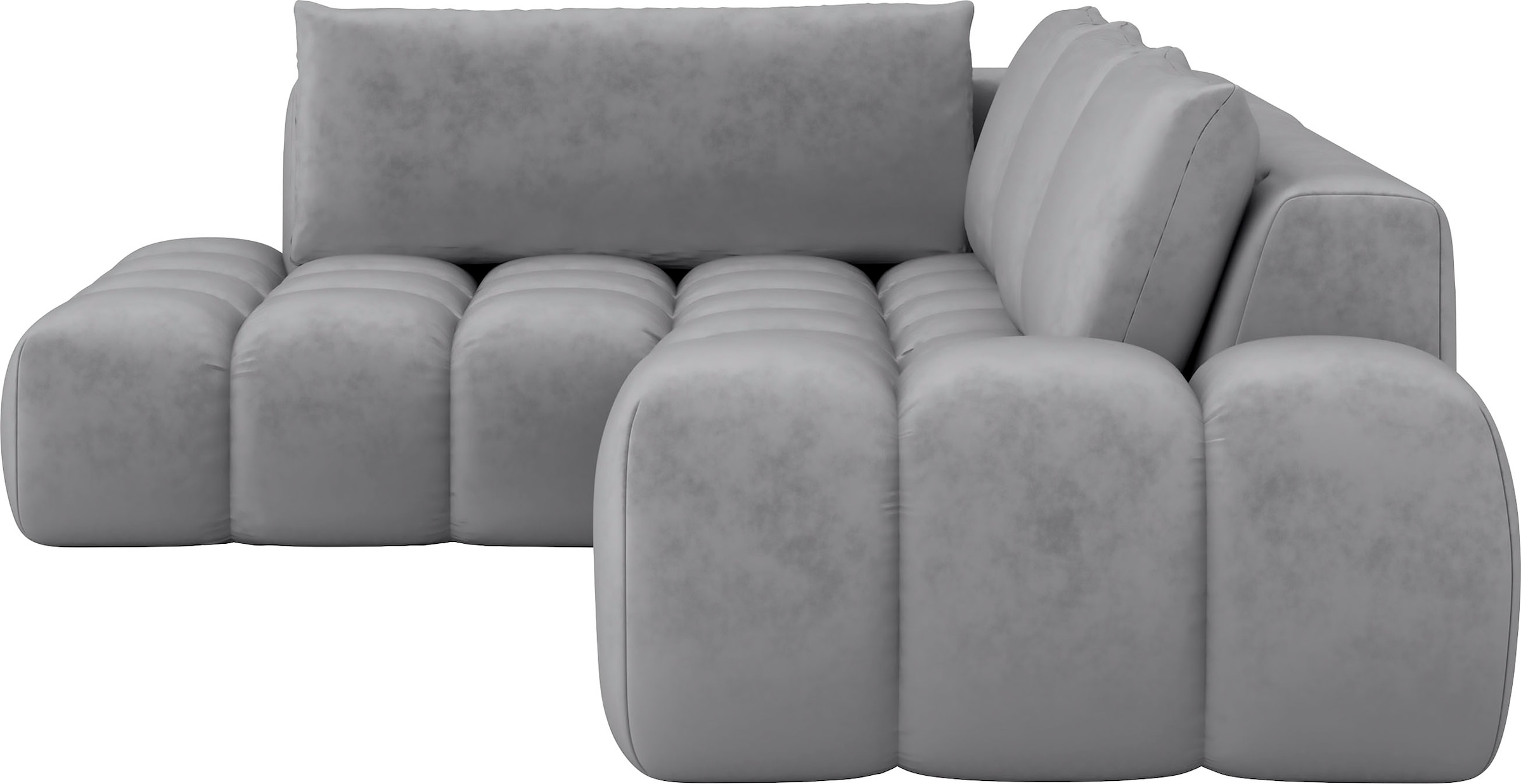 INOSIGN Ecksofa »AZITA Designsofa, elegant und bequem L-Form, Bubble-Optik«, lose Rückenkissen, traumhafte Steppung, Maße B/T/H: 352/210/72 cm