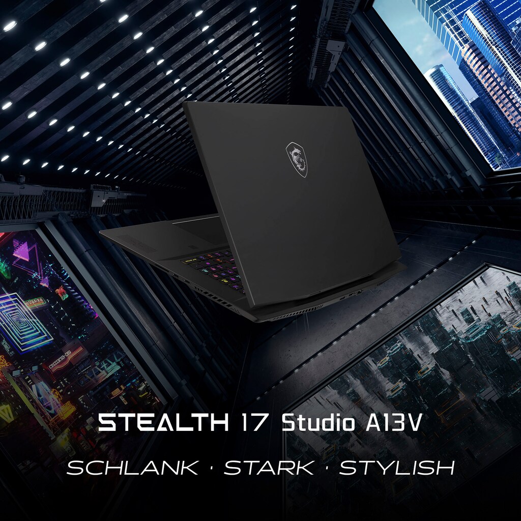 MSI Gaming-Notebook »Stealth 17 Studio A13VH-014«, 43,9 cm, / 17,3 Zoll, Intel, Core i9, GeForce RTX 4080, 2000 GB SSD