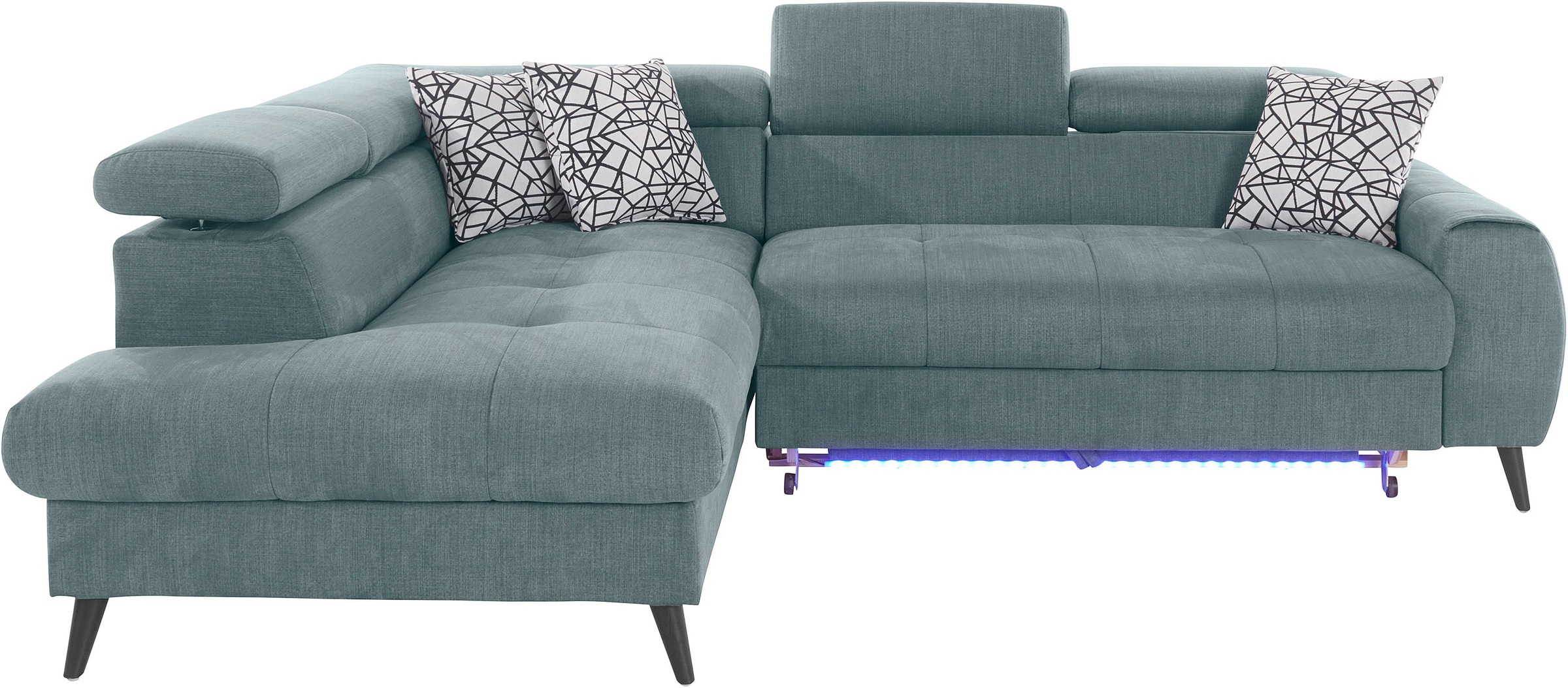 COTTA Ecksofa "Mia L-Form mit 3 Zierkissen", wahlweise mit Bettfunktion, Be günstig online kaufen