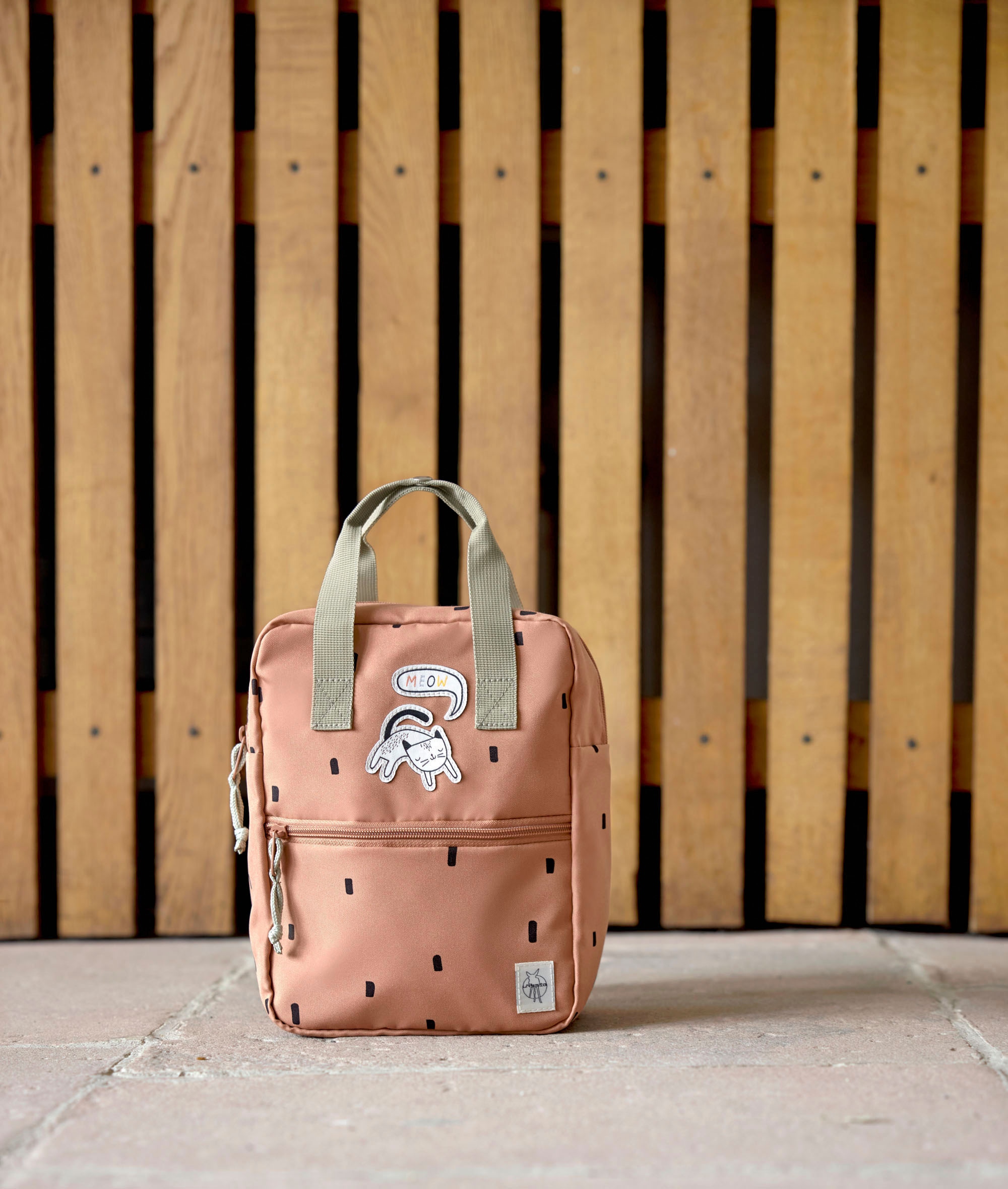 LÄSSIG Kinderrucksack »Happy Prints, Mini Square Backpack, Caramel«