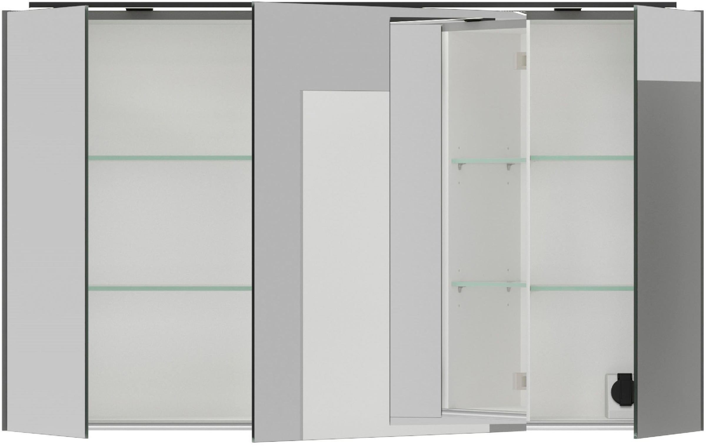 nobilia® Spiegelschrank »Prina«, (inkl. Beleuchtung mit Dimmerfunktion), in Breiten 60, 80, 100 und 120 cm, innenliegende Steckdose