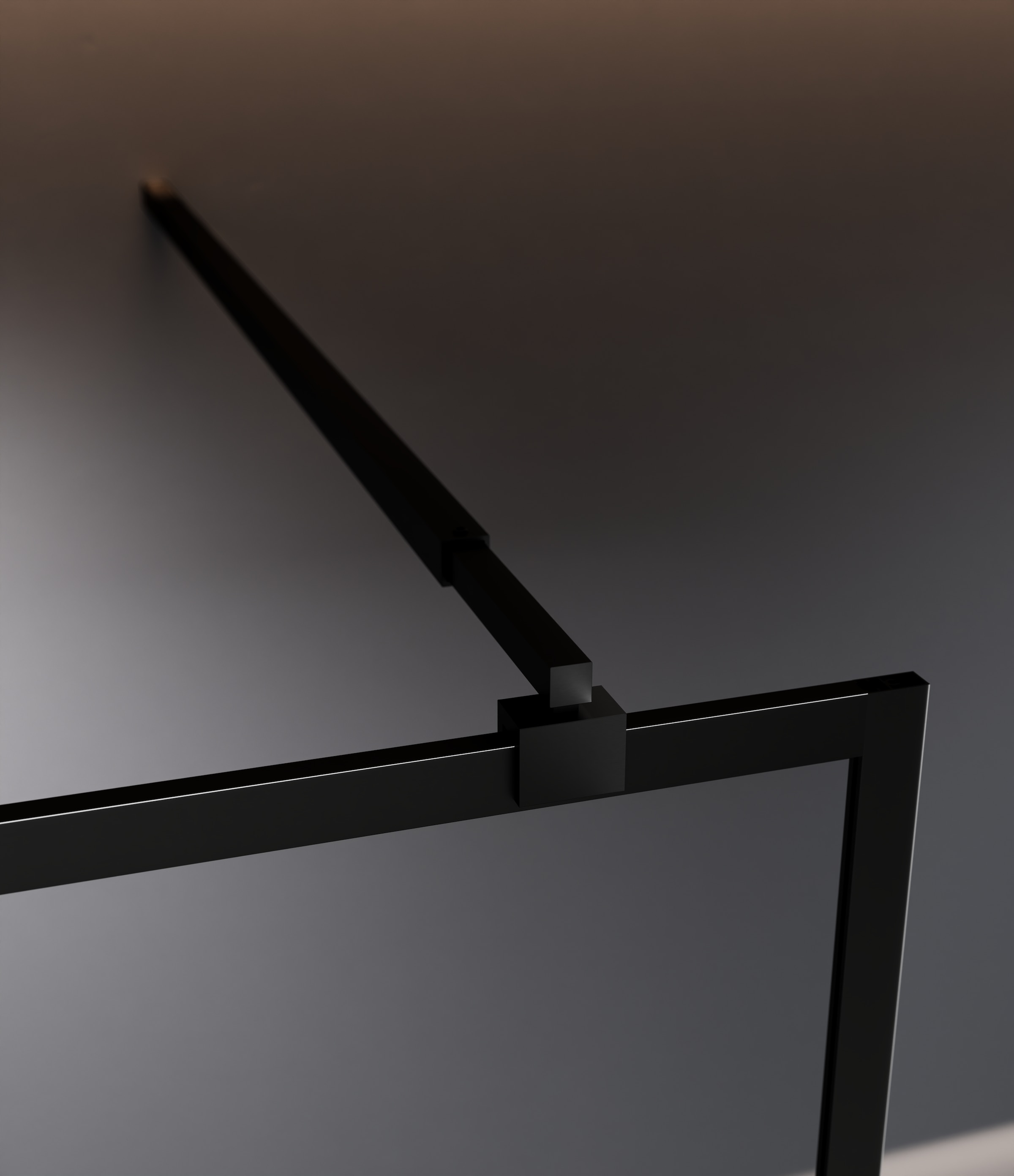 welltime Walk-in-Dusche »Walk-In Foggy Black« Milchglaseinsatz für perfekten Sichtschutz